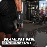 Vista 5 de Power Gloves 3.0 - Durable Half Finger Weightlifting Gloves with Adjustable Wrist Closure, Breathable Leather Palm, Men's