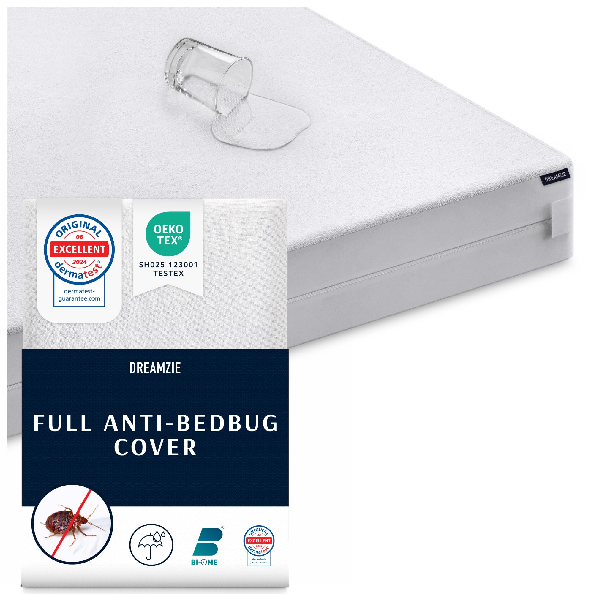 Utopia Bedding Matrashoes Waterdichte 120 x 200 x 30 cm met Ritssluiting, Oeko-TEX Gecertificeerd, Matrasbeschermer