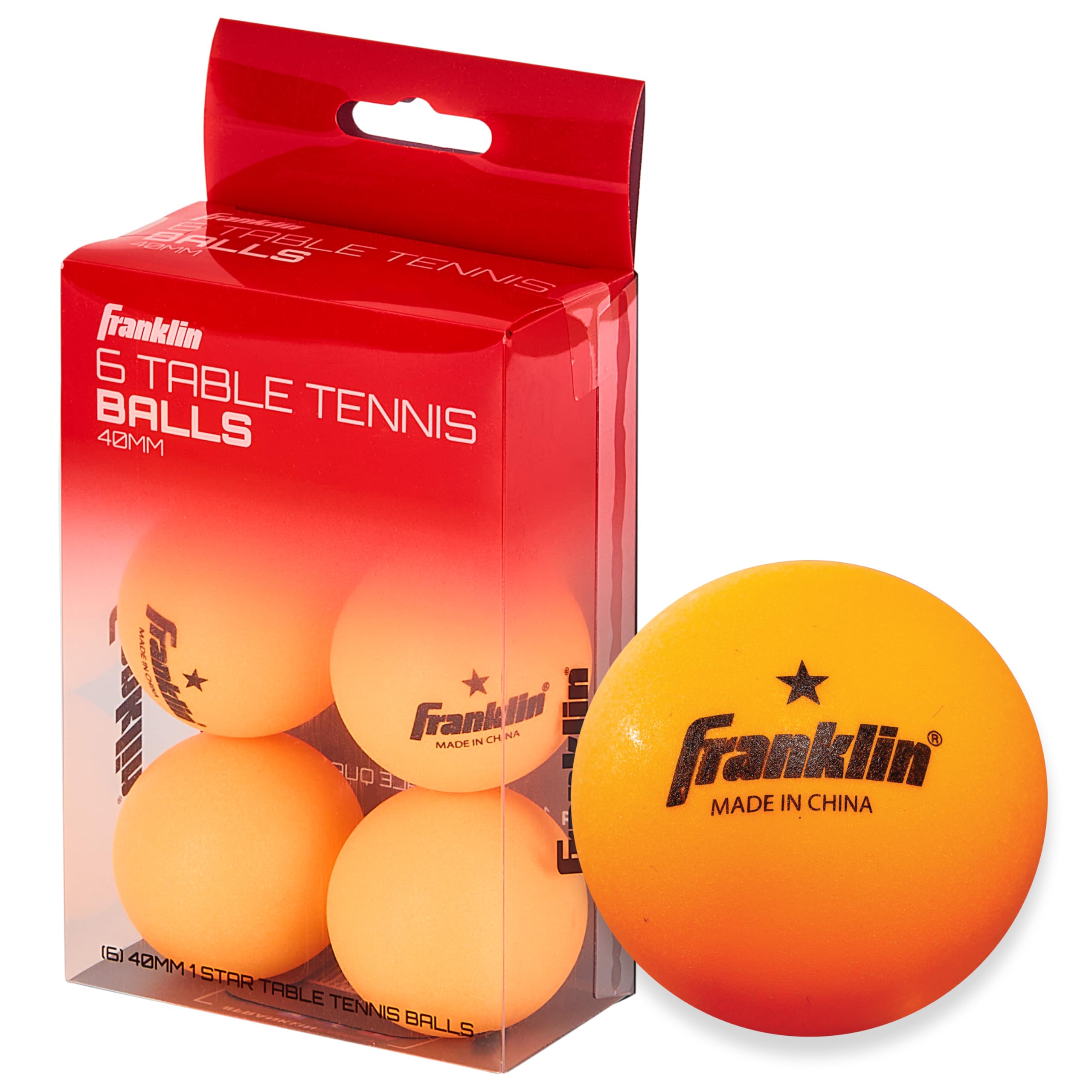 Franklin Sports Table Tennis Balls - Official Size and Weight 40mm Table Tennis Balls - One Star Professional Balls - Bulk Packs and Family Sets