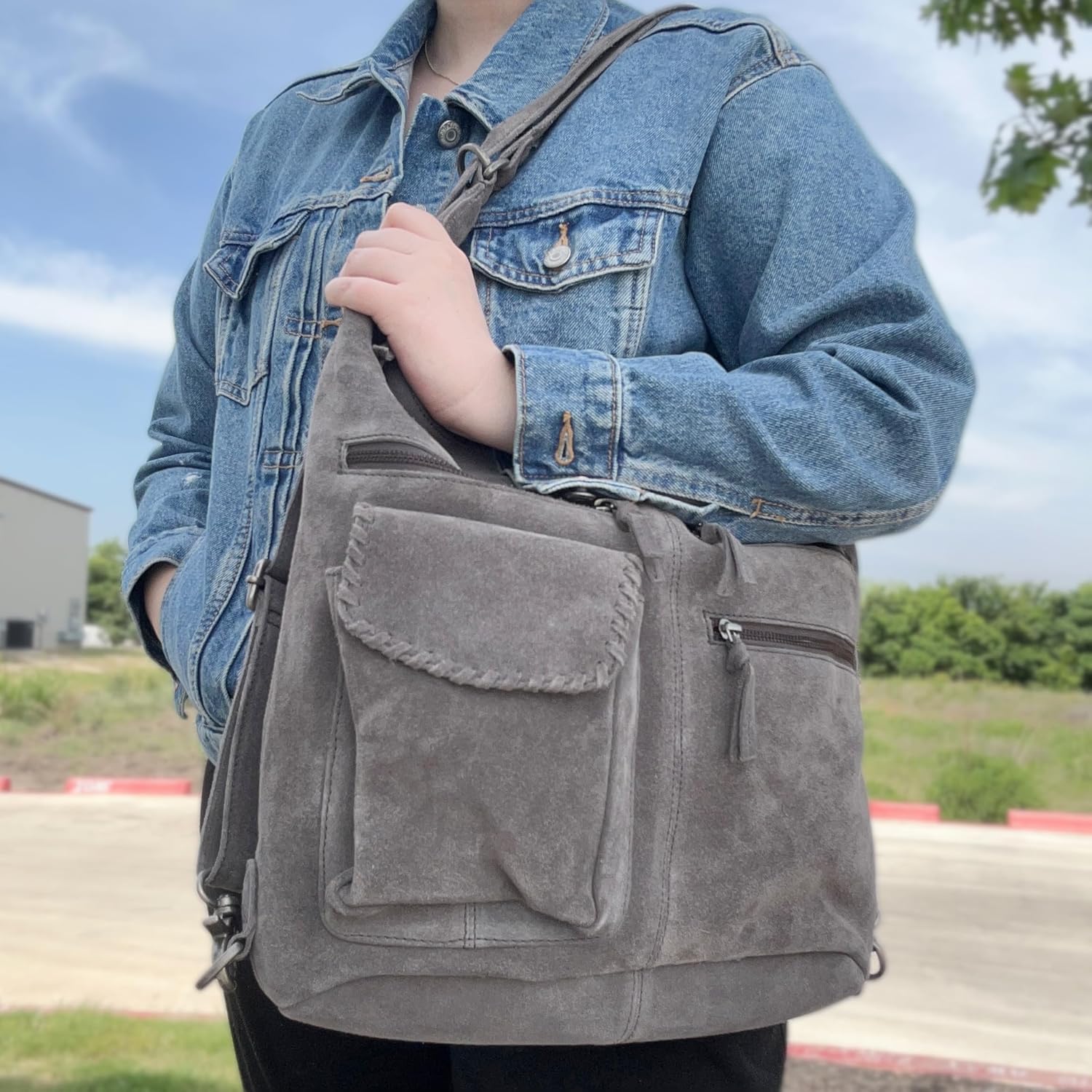 Myra Bag Leather Shoulder Purse Convertible Backpack for Women - Image 2