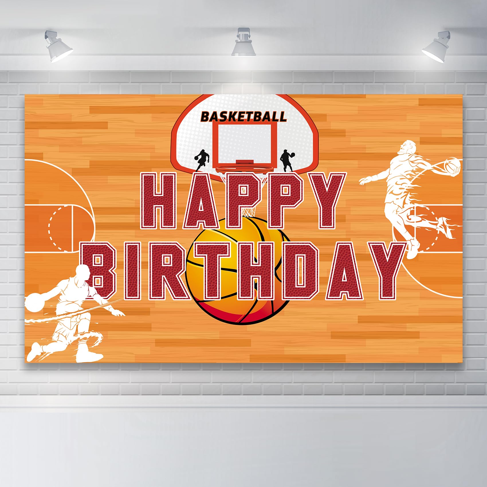 Photo 1 of Basketball Birthday Banner Basketball Party Decorations Basketball Backdrop Large Basketball Decorations Banner Basketball Birthday Supplies basketball3