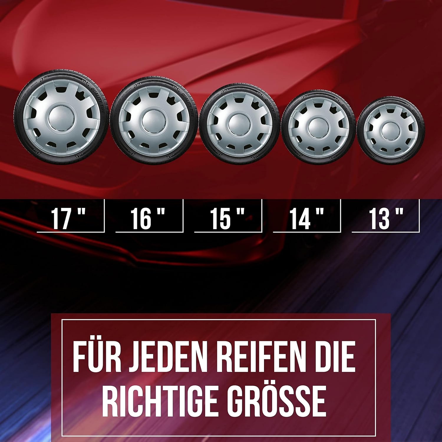 Albrecht 08925 Alfa Matte Silver 15" Wheel Cover, (Set of 4)