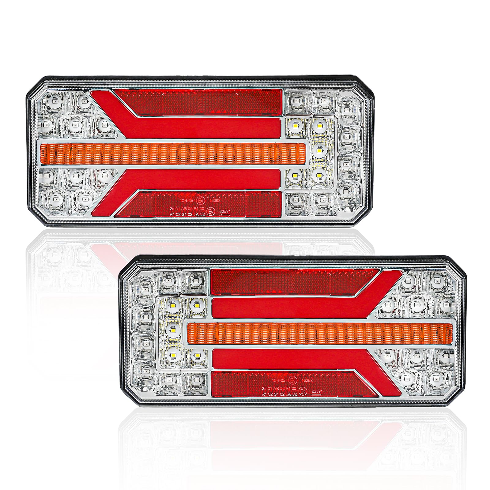 AOHEWEI Led-aanhanger, achterlichten, 12 V, remlichten voor vrachtwagen