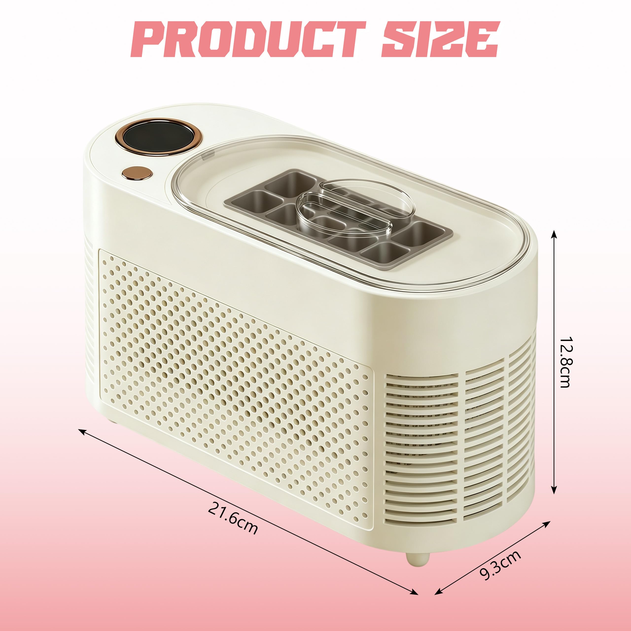 Mini macchina per cubetti di ghiaccio, eroga 10 ghiaccio, supporta cavo di alimentazione del veicolo, portatile, trasparente, per casa, campeggio, all'aperto, bevande, cocktail party