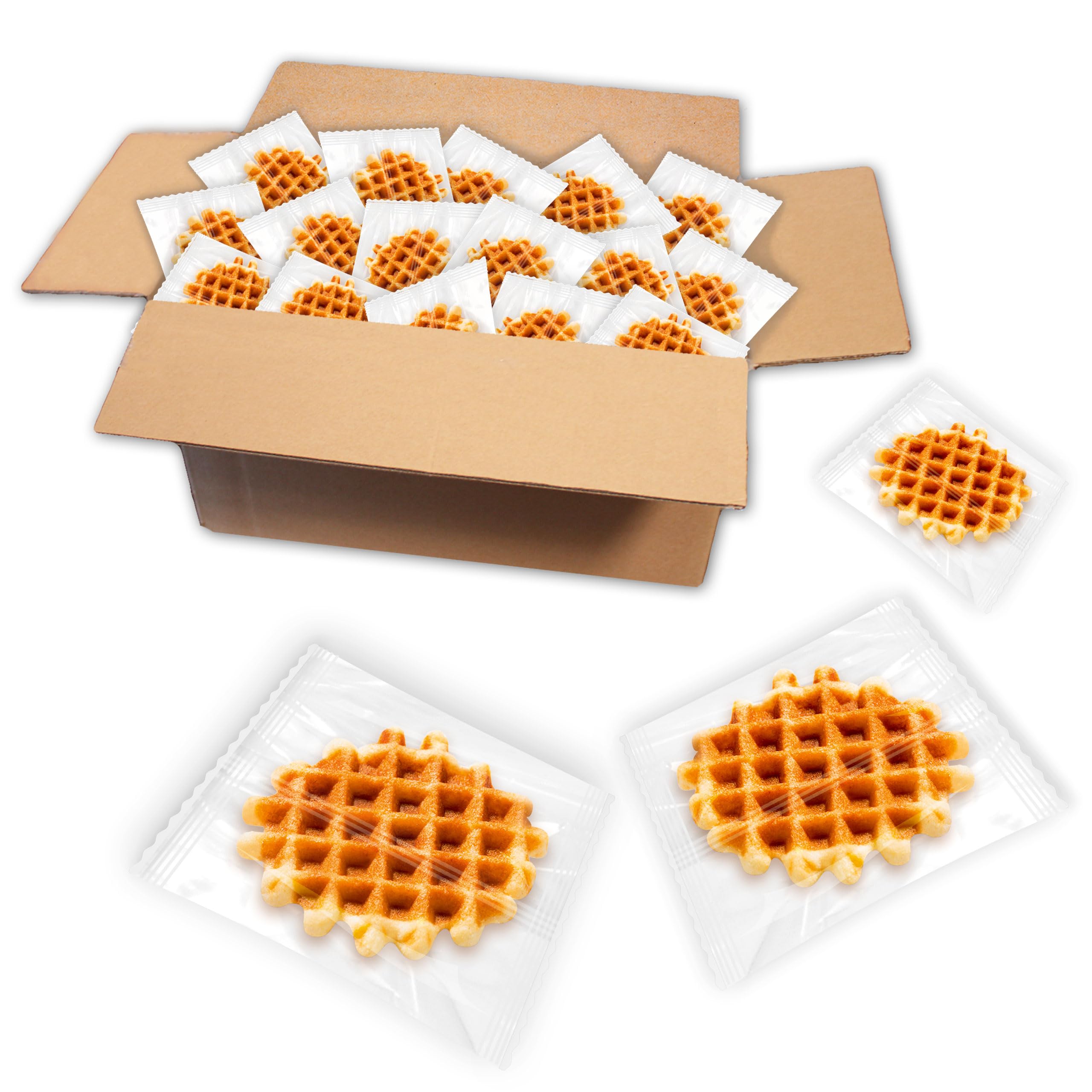 Lebkuchenwelt 210 Stück Flämische Butterwaffeln einzeln verpackt im Karton 1,1kg - Konditor-Qualität mit echter Butter gebacken! Butter Plätzchen Weihnachtsgebäck Shortbread Buttergebäck Butterkekse