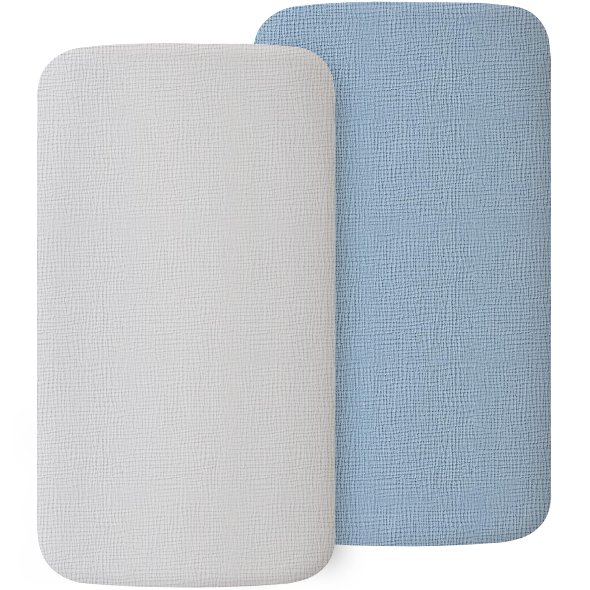 MairMore 2 Pack Muslin Baby Bassinet Sheets for Bedside Sleepers
