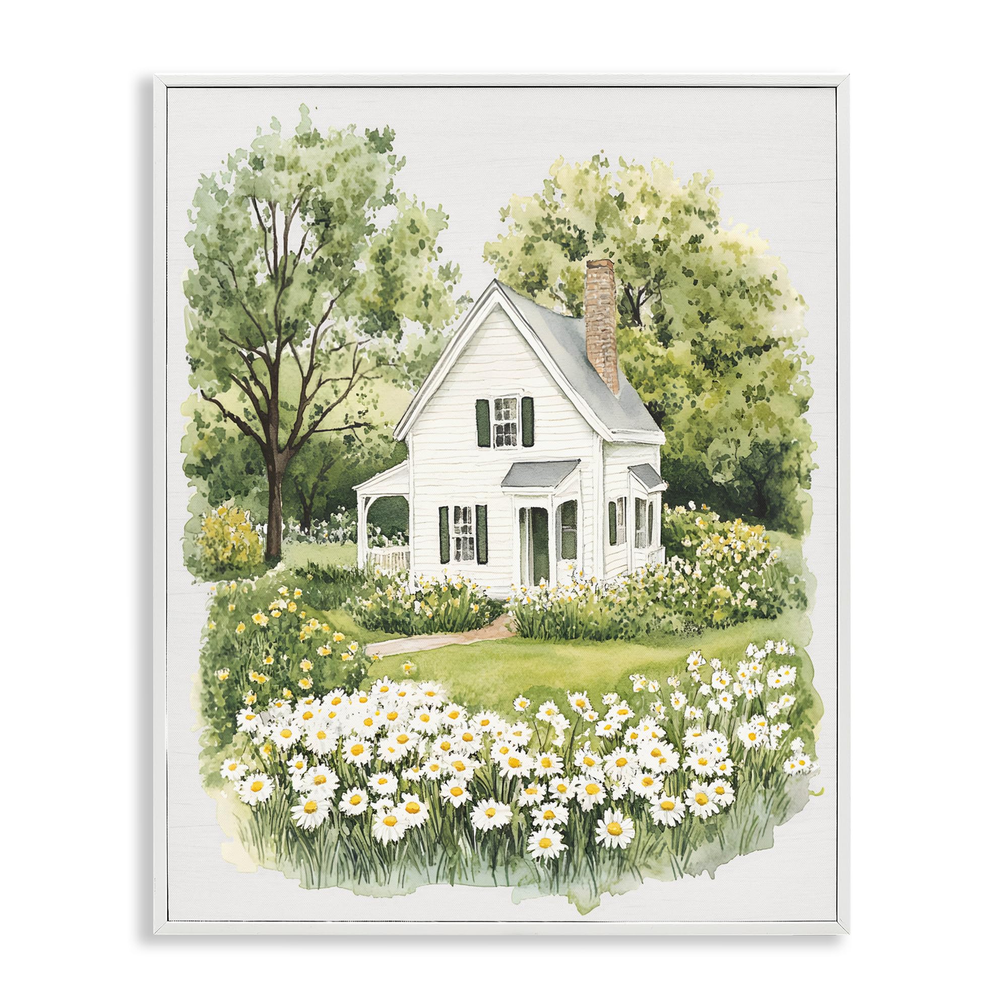 'Quaint Countryside Cottage Garden'| Framed Giclee Art