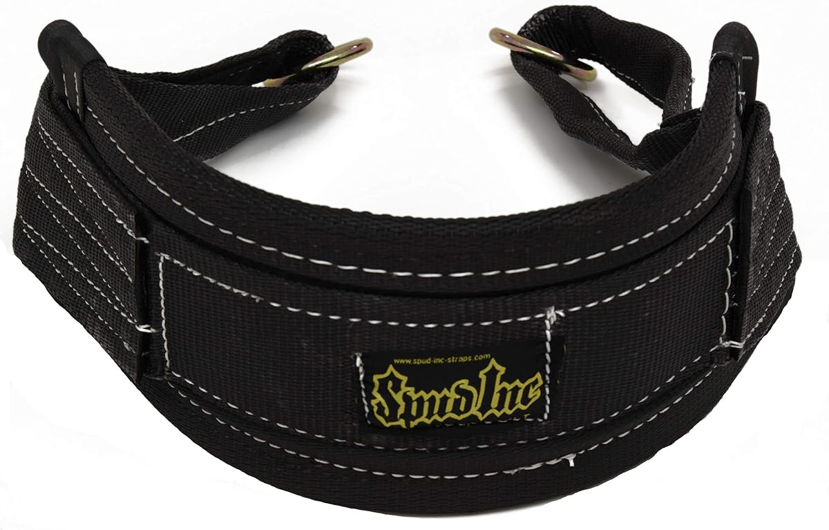 SPUD Belt Squat Medium Belt for Weight Lifting Strength Training and Power Lifting (Black)