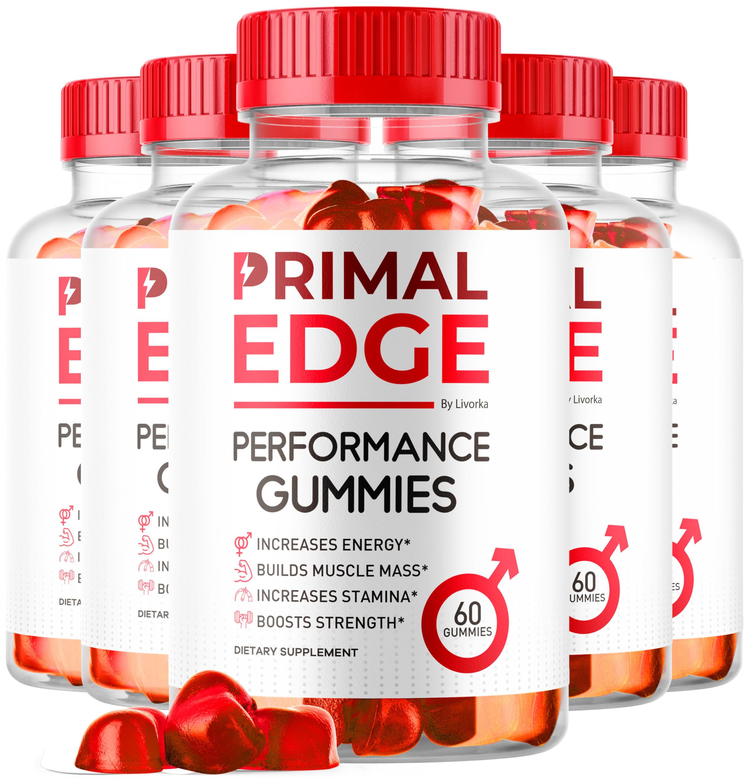 (5 Pack) Primal Edge Mens Gummies, Primal Edge, Primal Edge Gummies, Primal Edge Advanced Formula Gummies, Primal Edge Supplement Gummy, PrimalEdge Support Supplement Gummies, 300 Gummies for 5 Months