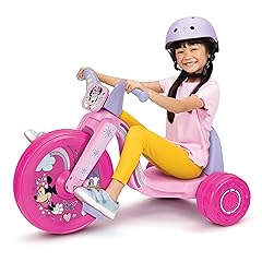 Minnie Mouse Ride-On 15" Fly Wheels Cruiser Tricycle Bike, Trike Has Built-in Light on Both Sides of Big Wheel, Ages 3-7, for Kids 41”-44” Tall - 70 lbs. Weight Limit15 Fly Wheel Ride On