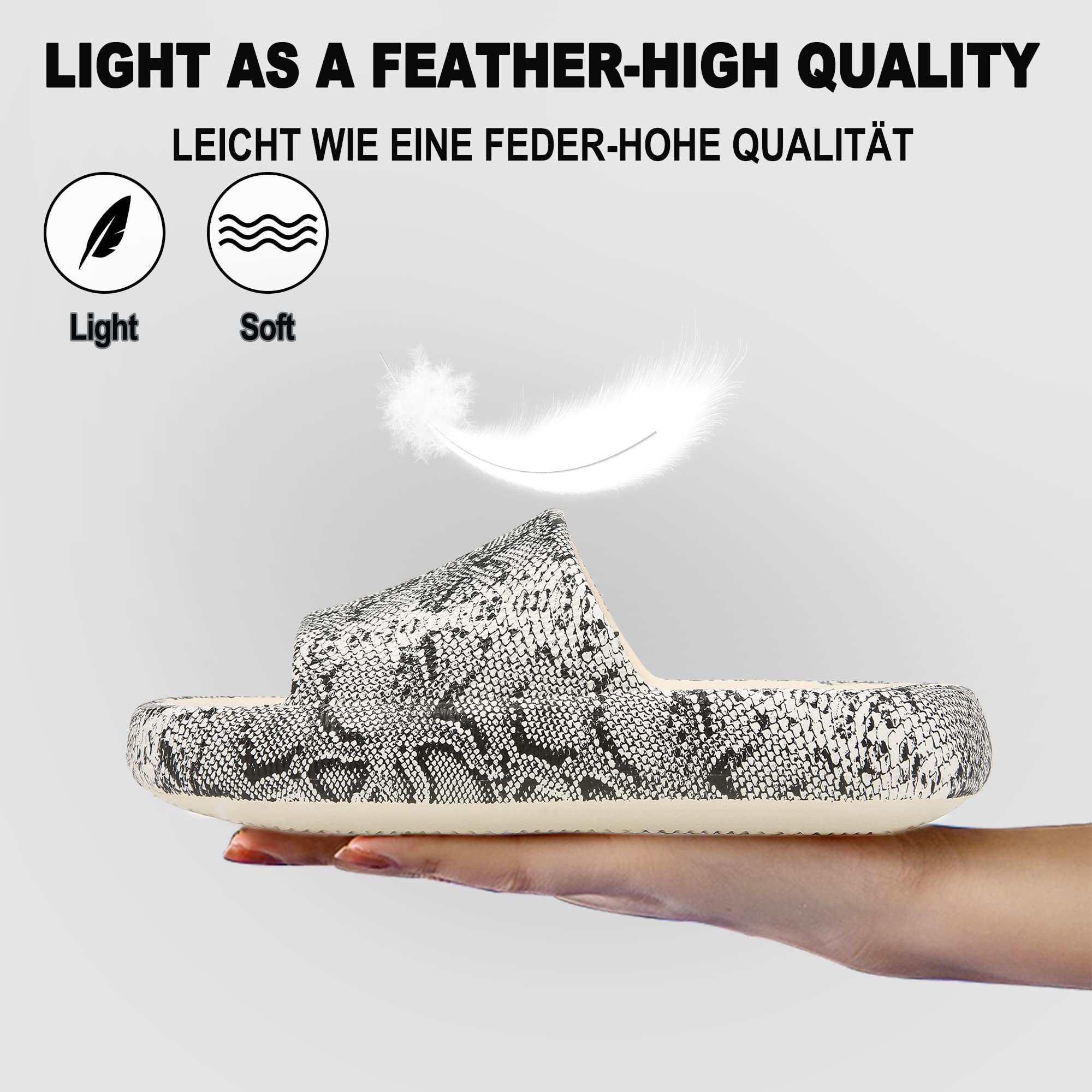 Geweo Ciabatte Nuvola Donna Uomo Comode Pantofole da Casa EVA Super Morbide Ciabatte Piscina Doccia Antiscivolo Slippers Asciugatura Rapida Sandali da Mare con Fibbie Regolabili Unisex