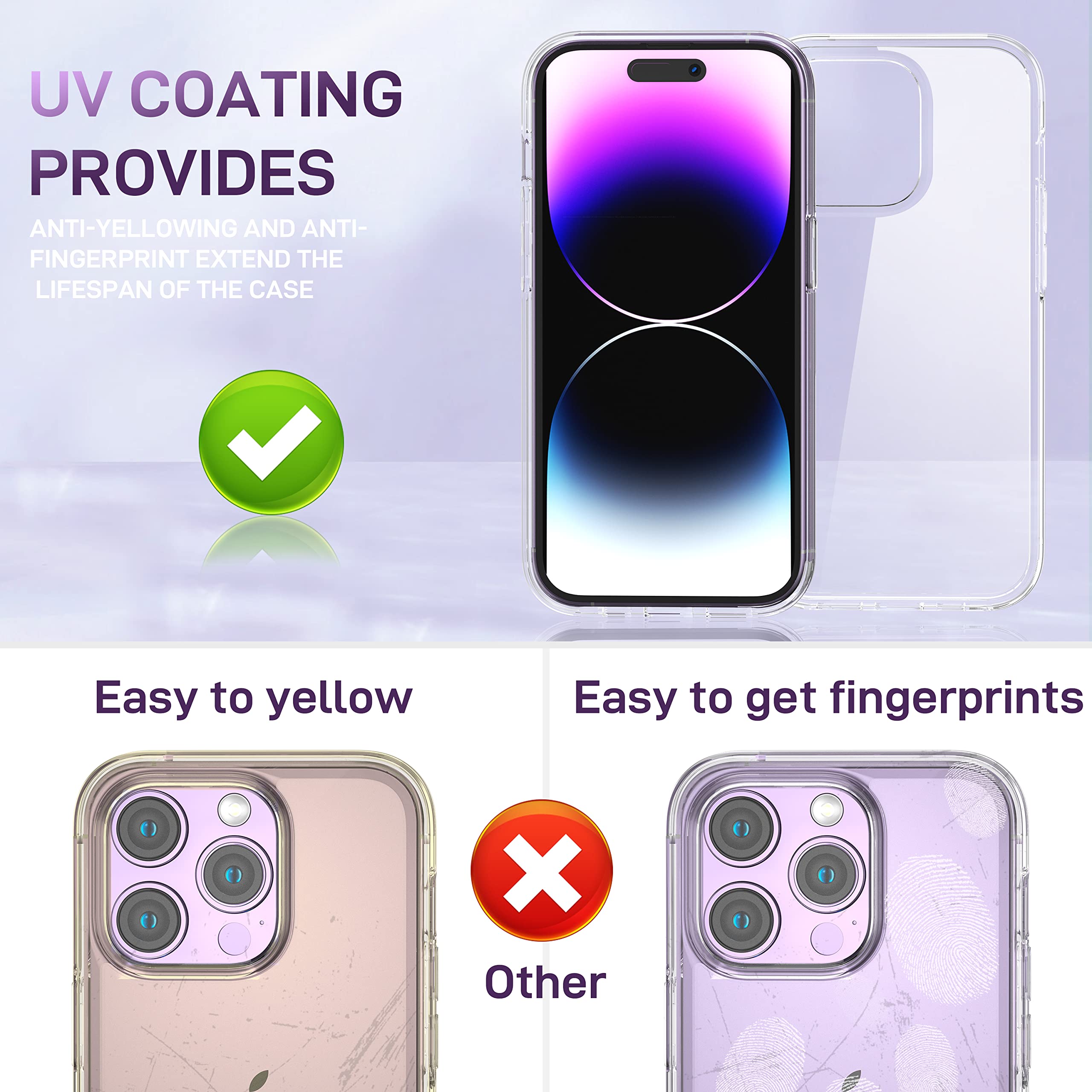 Amazon.co.jp: FUNLINK [5イン1] iPhone 14 Pro Max用ケース クリア