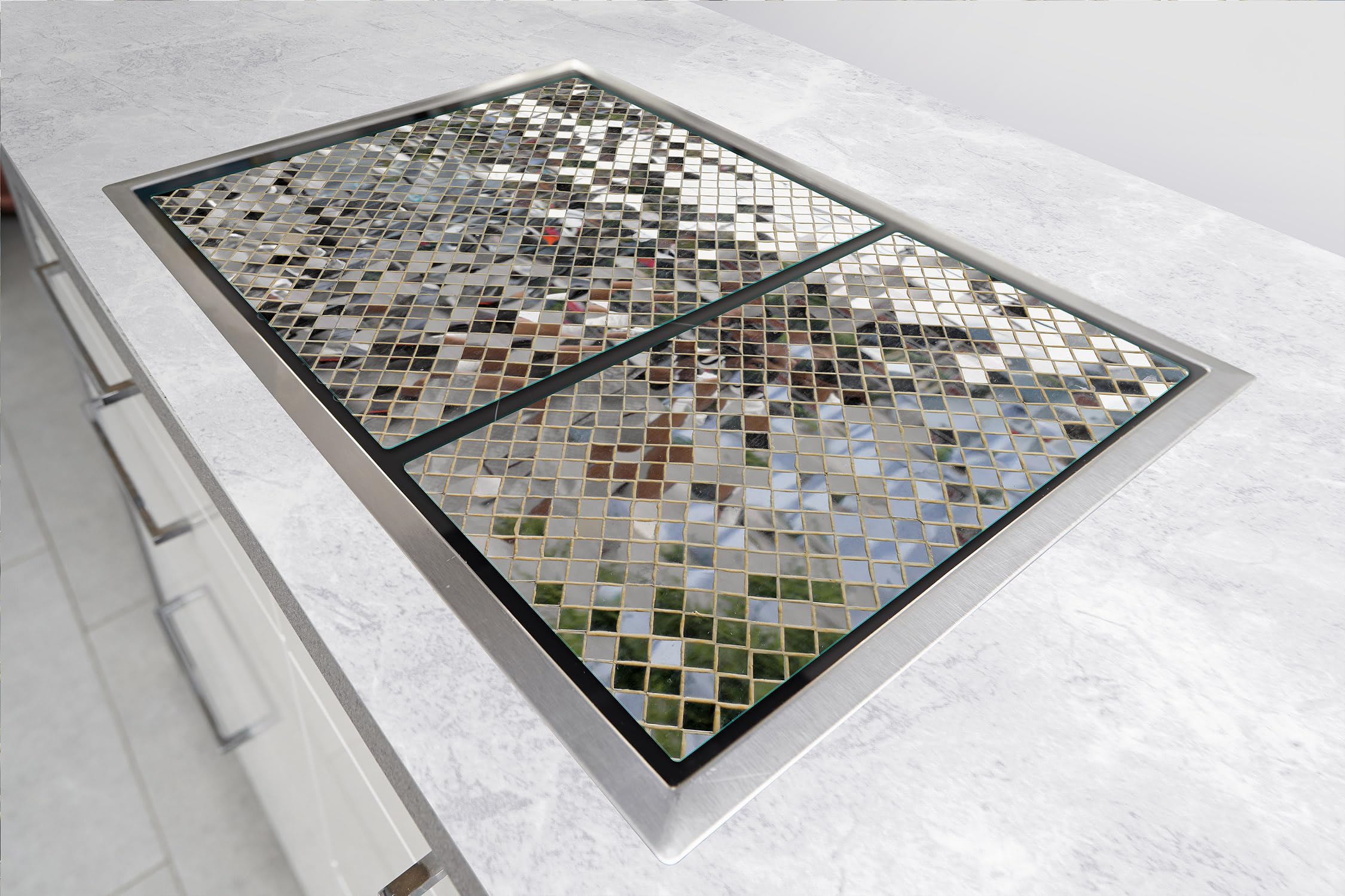 TMK ArtDeko Placa protectora de vitrocerámica 75 x 52 cm 2 pieza cocina eléctrica universal para inducción protección contra salpicaduras tabla de cortar de vidrio templado, 289