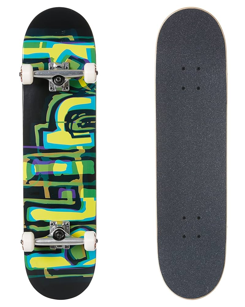 Blind Logo Glitch FP Complete KIDSスケボー Blind Logo Glitch Youth First Push 7.25 White Skateboard