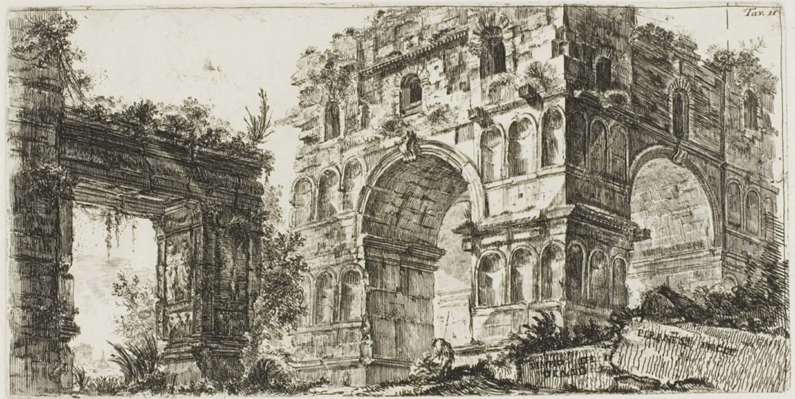 POSTERIIk Famous Animal Posters Vintage Picture Temple of Janus Plate From Some Views of Al Arches and Other Monuments by Battista Piranesi Modern Wall Decor for Home Decor 60x90cm