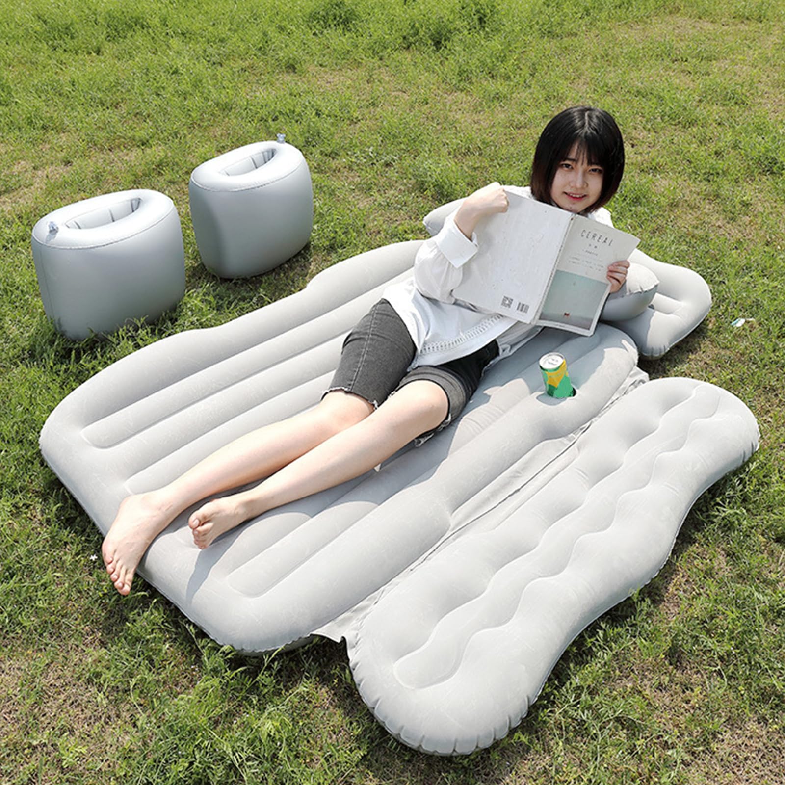 Amazon.co.jp: インフレータブルカーエアマットレスキャンプエアベッド