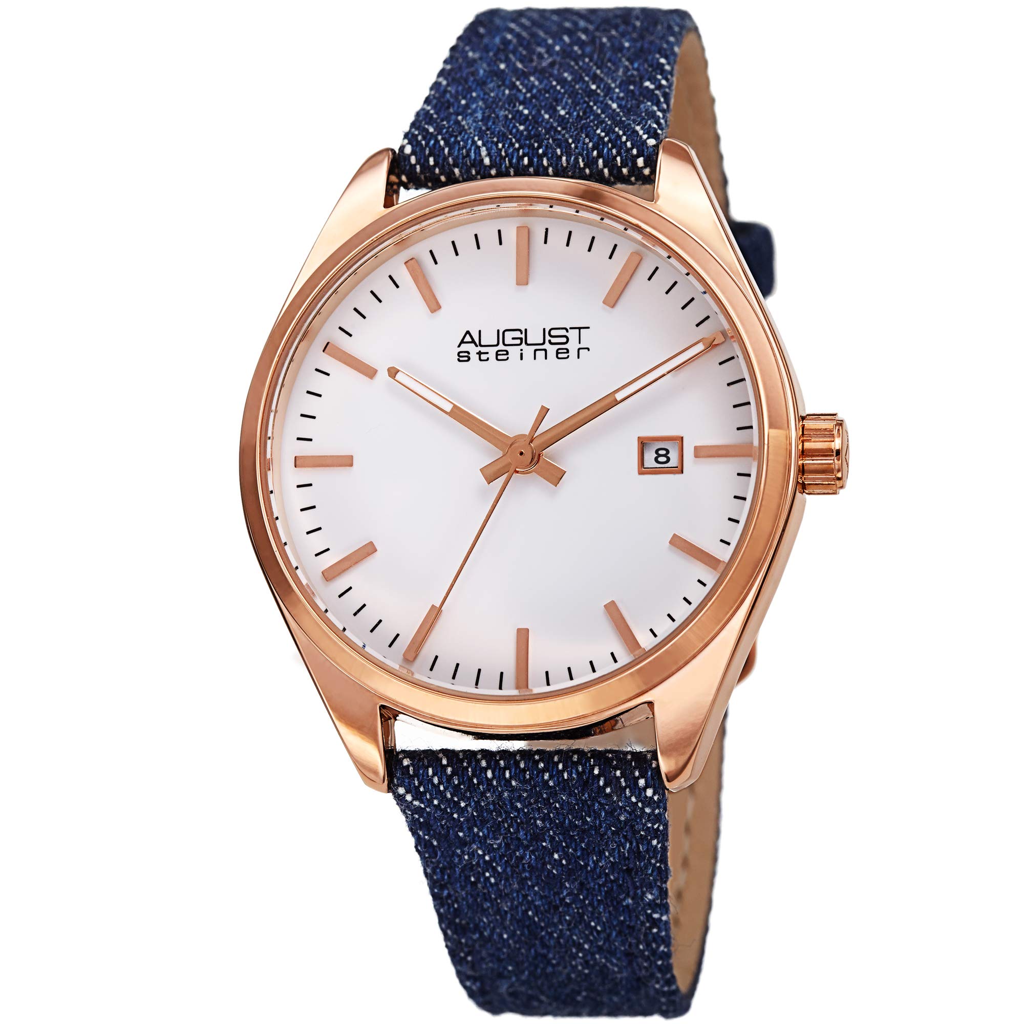 August SteinerWomens Quartz Watch, Analog Display and Leather Strap AS8266RG