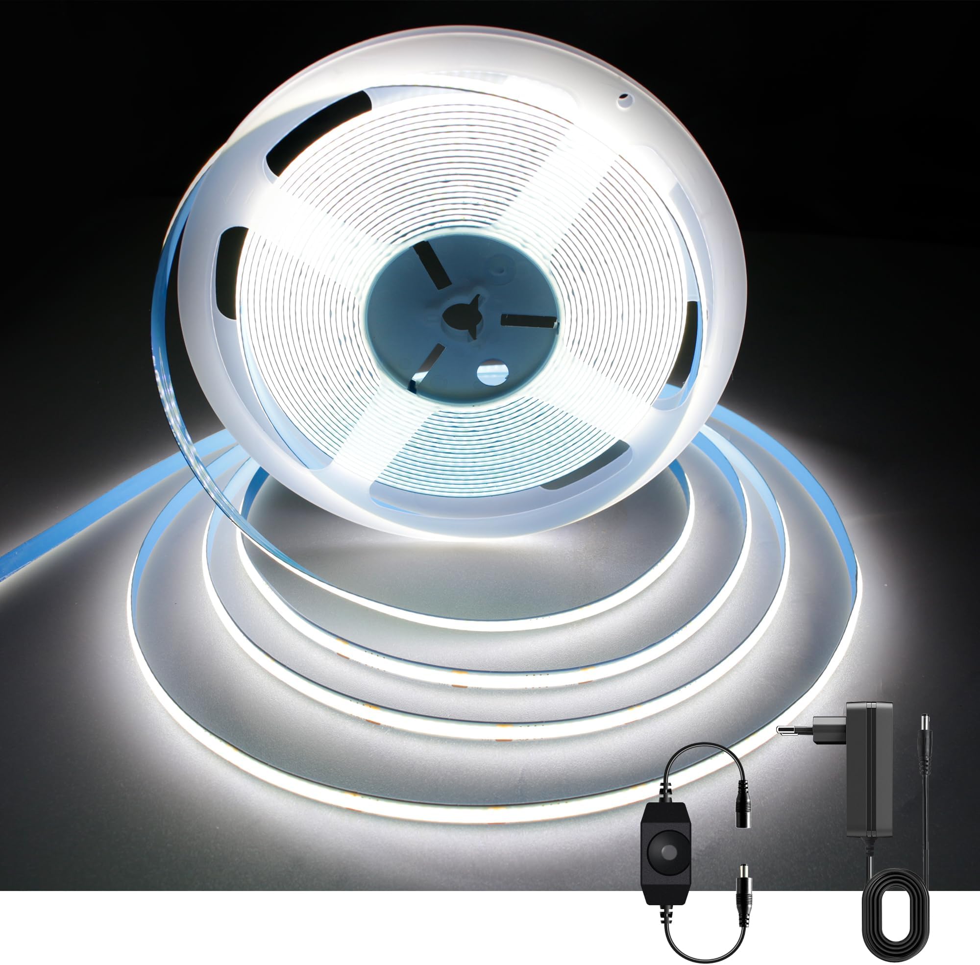 Fosingut LED Streifen 20m 24V - Kaltweiß 6500K Selbstklebend & Schneidbar