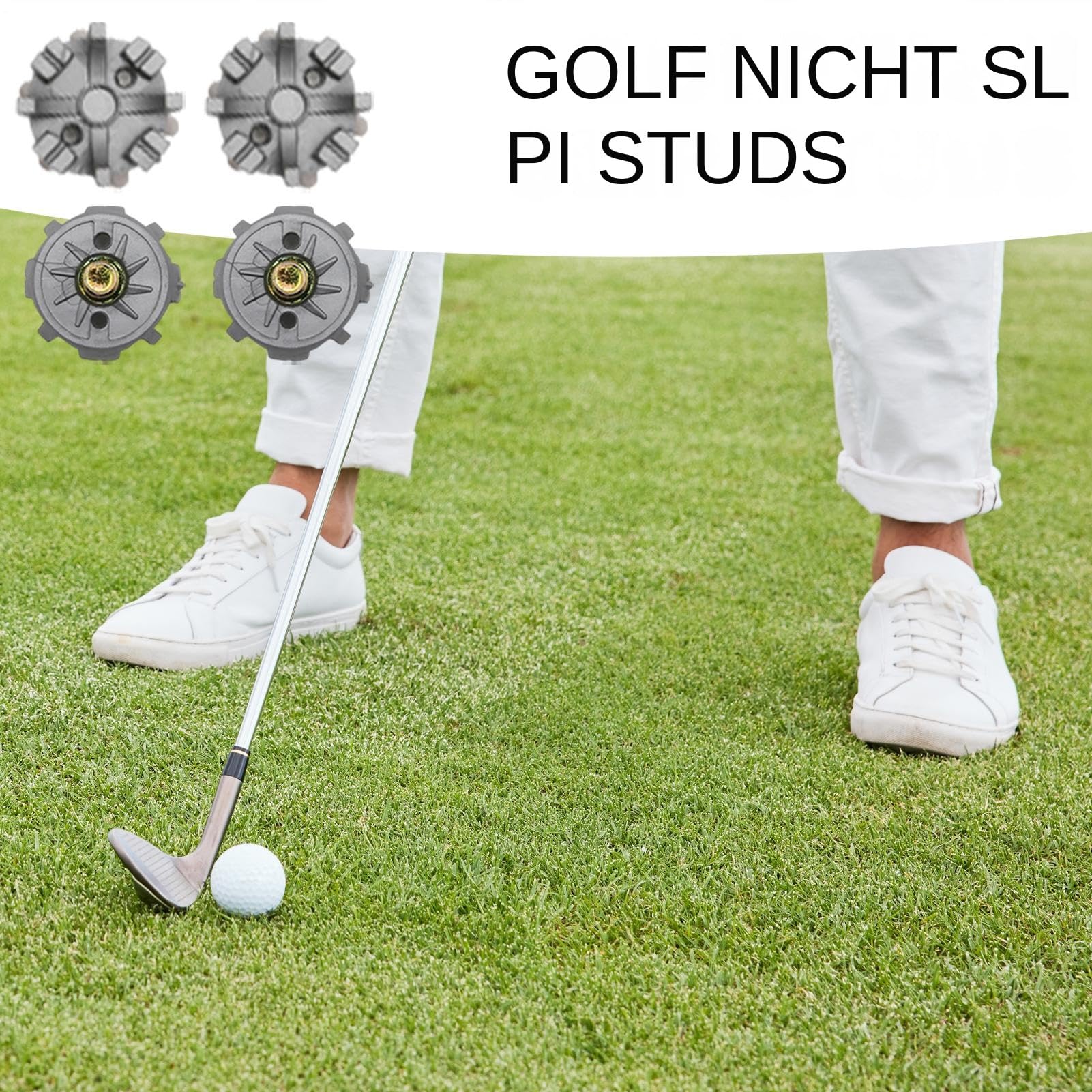 Fácil instalación de Tacos para Zapatos de Golf, Tacos de Repuesto para Zapatos de Golf |Impulso optimizado 14 Piezas de Tacos para Zapatos de Golf | fijación de Tornillo para Clavos de protección