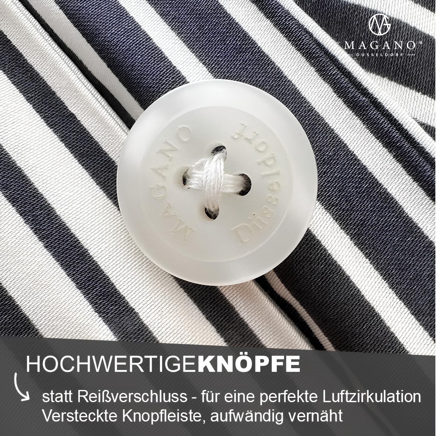 Magano® Luxus Bettwäsche Streifen | Bambus & Baumwolle (Grau, 135x200 cm + 40x80 cm)