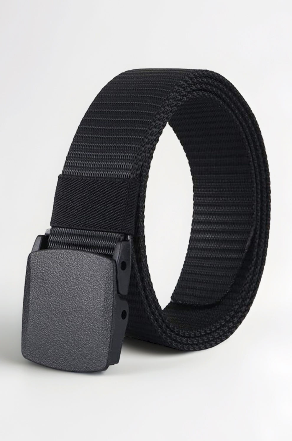 Men's Nylon Fabric Belt for Men, Plastic Flap Buckle, fits on upto 40 inches waist size