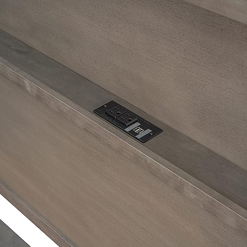 Miniatura 4 de CITYLIGHT Juego de 3 piezas para dormitorio Queen cama de plataforma de madera tamaño Queen con puerto USB una mesita de noche y tocador de 6