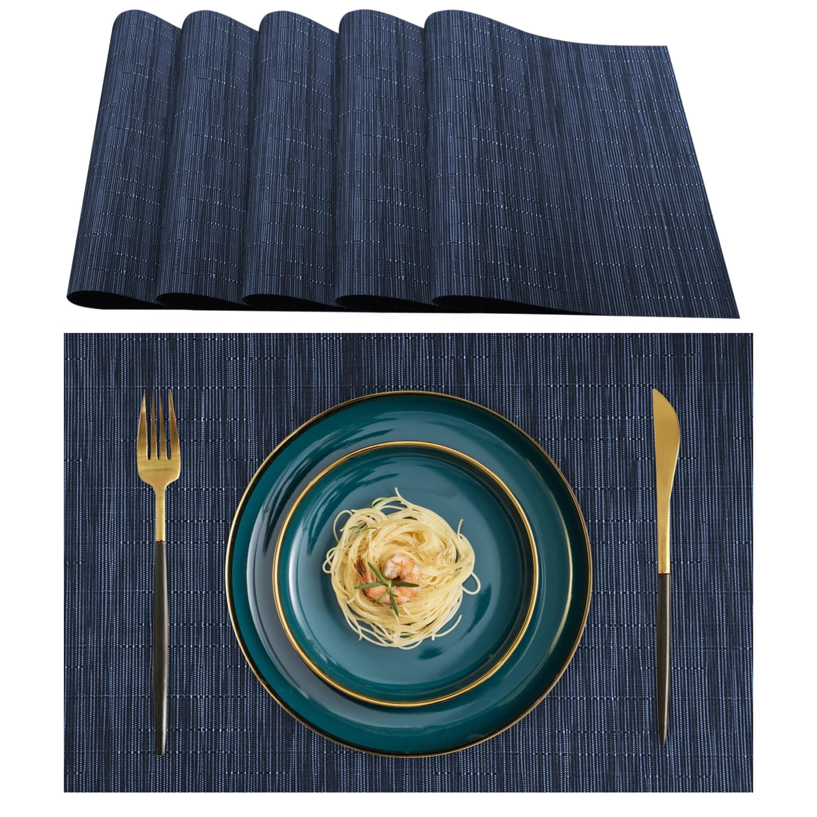 Lumaca Wasbare Placemats, Set van 6 Ontbijtplacemats in 70
