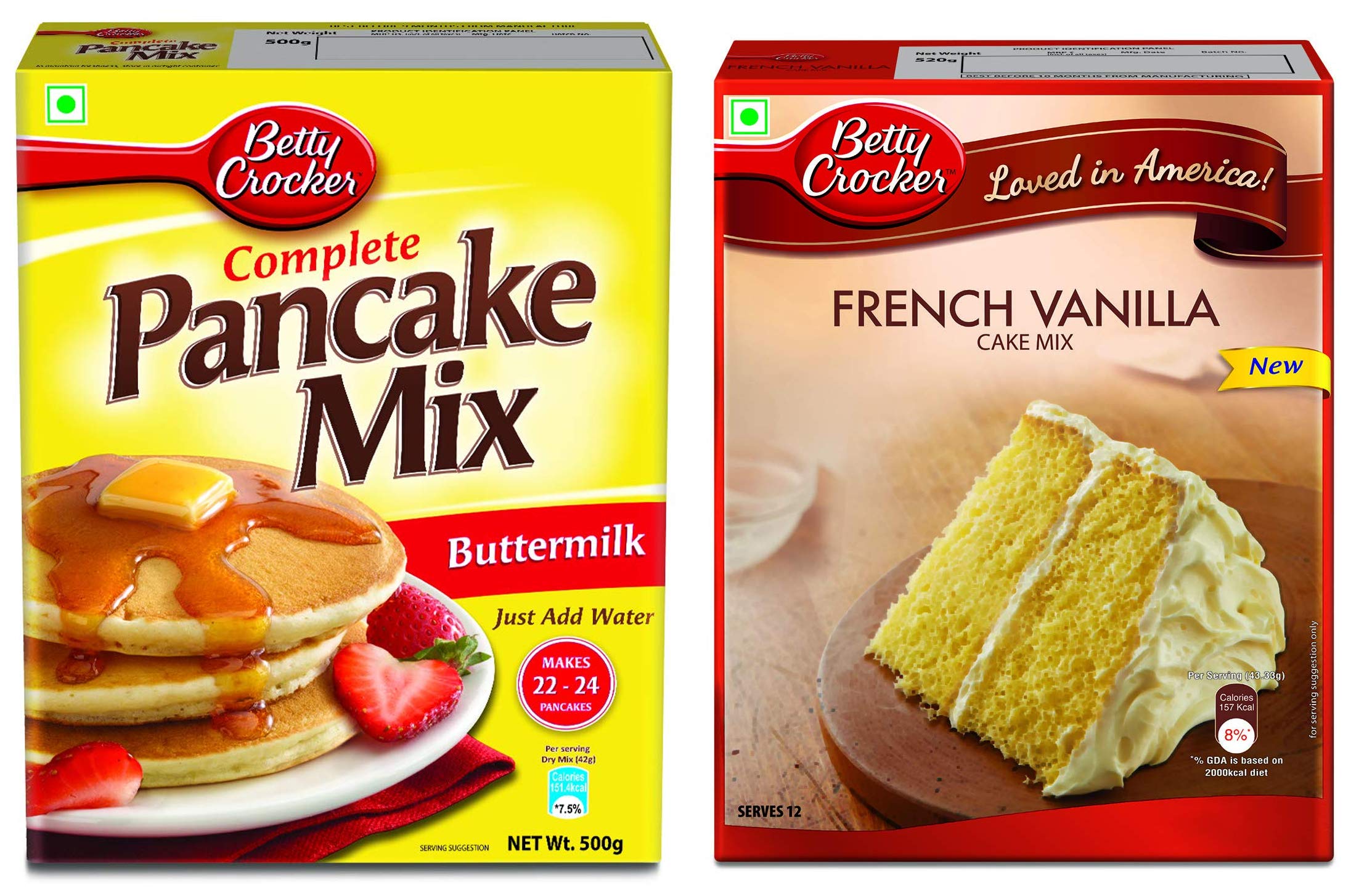 Betty Crocker Pancake Mix, Buttermilk 500 g and Betty Crocker Super Moist Cake Mix, French Vanilla Flavor 520 g (B08CVTJHM6) Amazon Price History, Amazon Price Tracker