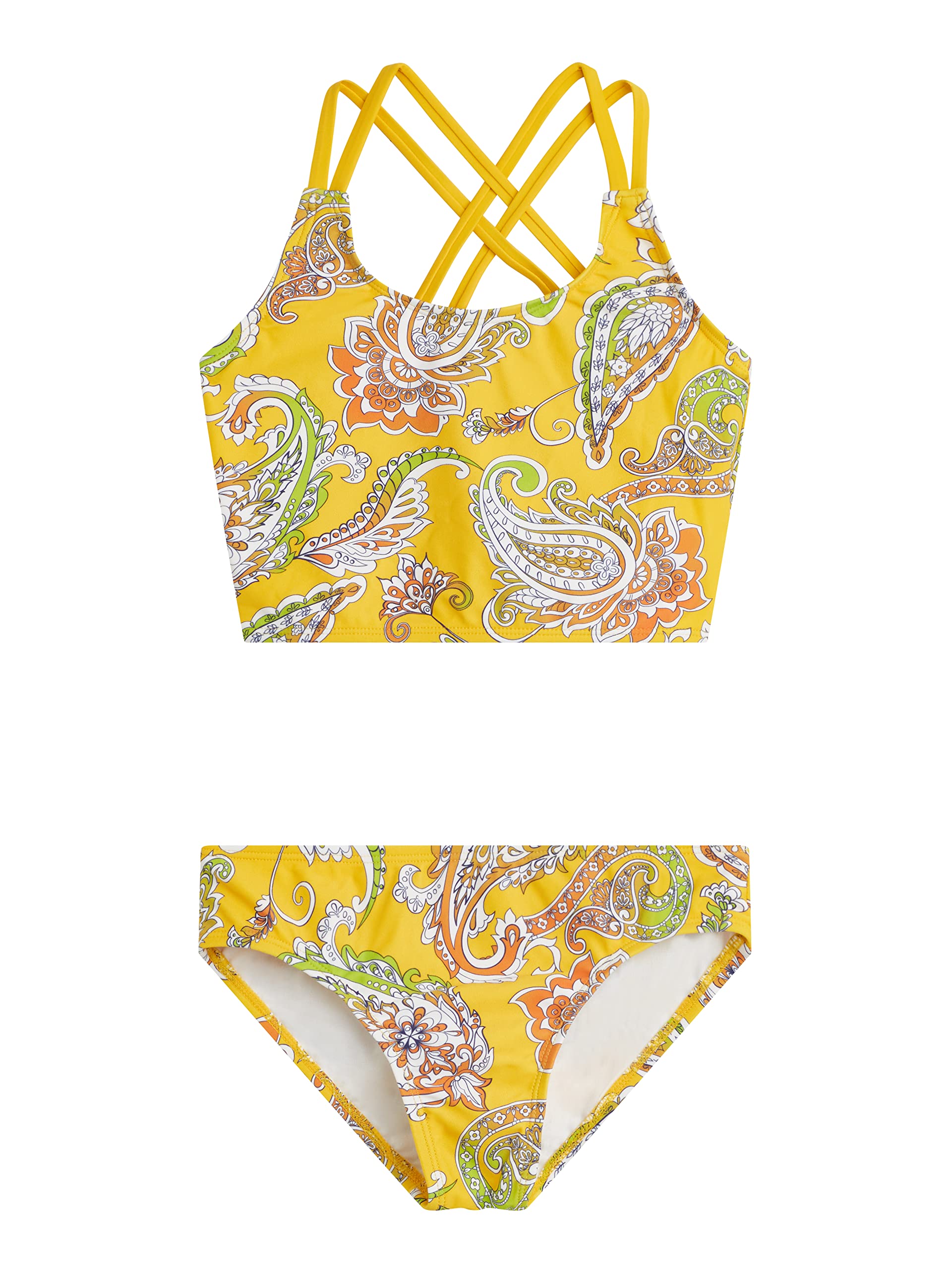 Kanu Surf Waverly UPF 50+ Beach Sport Criss-Cross Tankini Costume a Due Pezzi Bambine e Ragazze