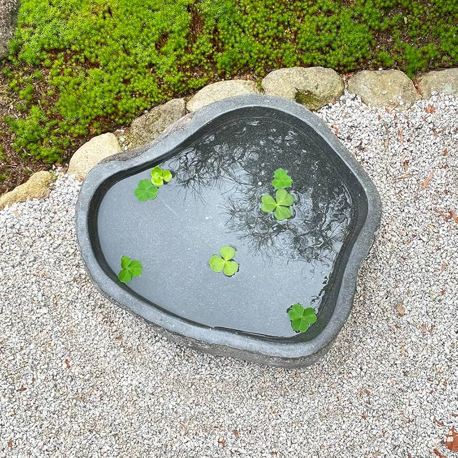 Amazon.co.jp: つくばい 手水鉢 石 睡蓮鉢 大型 おしゃれ 水鉢