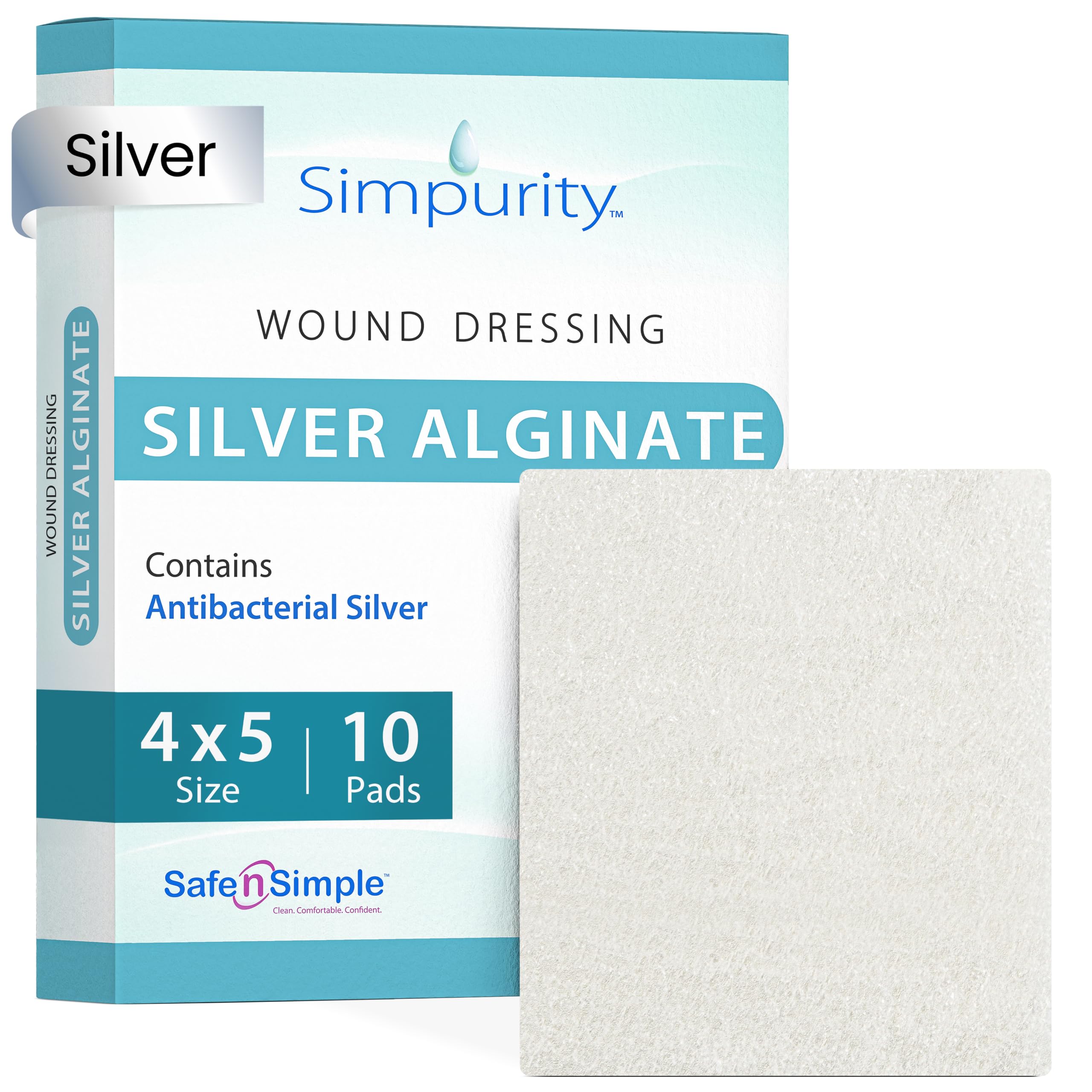 Simpurity Silver Calcium Alginate Wound Dressing - 4