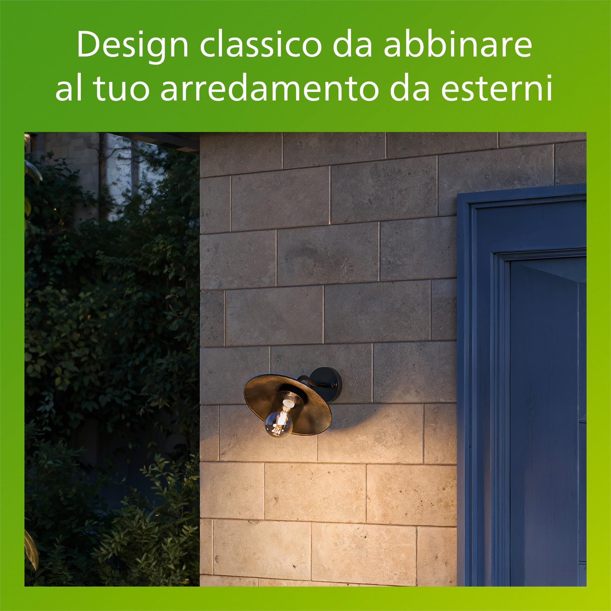 PHILIPS Hammock Applique LED, Lampada da Esterno, Resistente a Intemperie IP44, Durevole, Alluminio, Design Classico, Nero, Lampadina E27 Venduta Separatamente