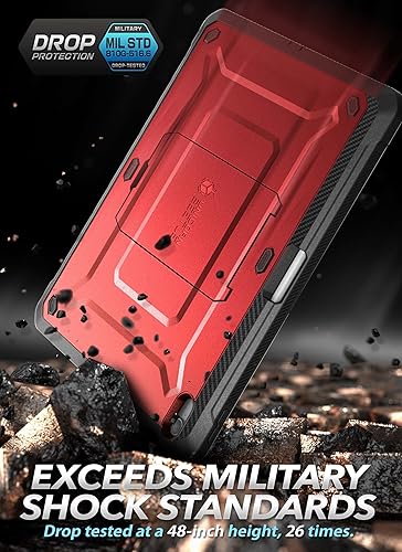 Miniatura 8 de SUPCASE Unicorn Beetle Pro - Funda para iPad de 10.9 pulgadas (2022), con protector de pantalla integrado, soporte y soporte para lápices (negro)