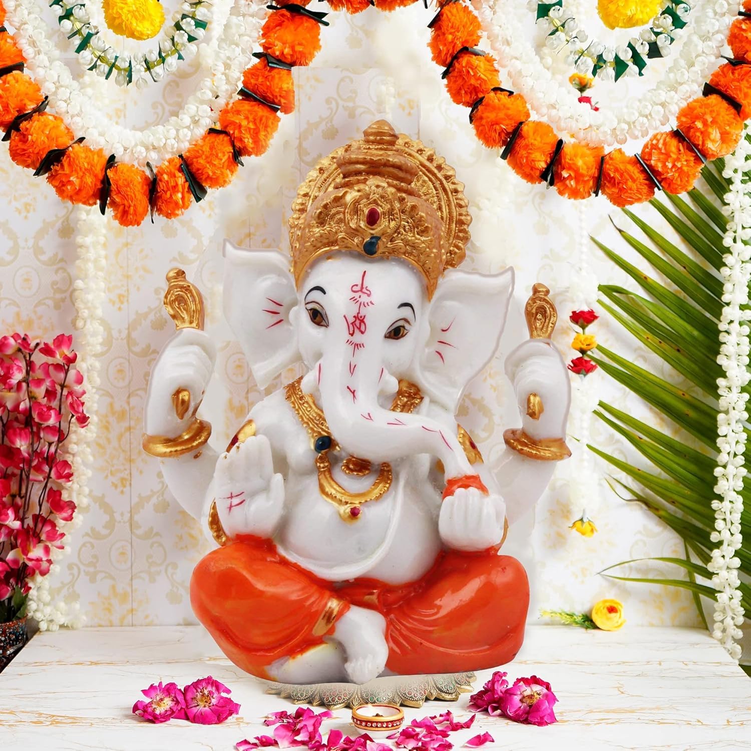 Vooli Ganesh Idol for car Dashboard and Home, Small Ganpati Ganesha Idol for Car God Dashboard Accessories 1