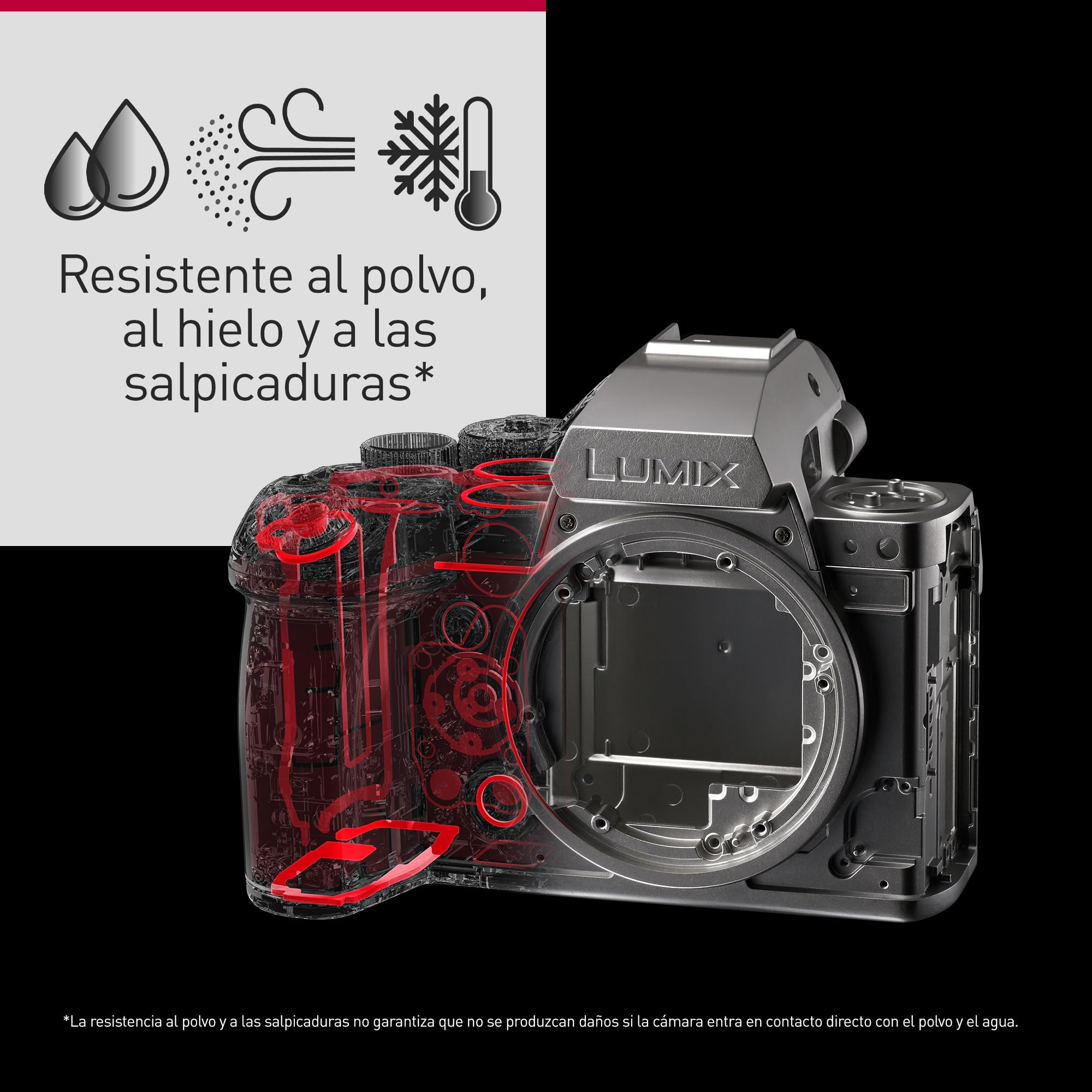 Panasonic LUMIX S1II Cámara Sin Espejo de Fotograma Completo, 24 MP, 4K 120p, 5.1K 60p Open Gate, ProRes Raw, AF Híbrido De Fase, Montura L, Solo Cuerpo, Negra