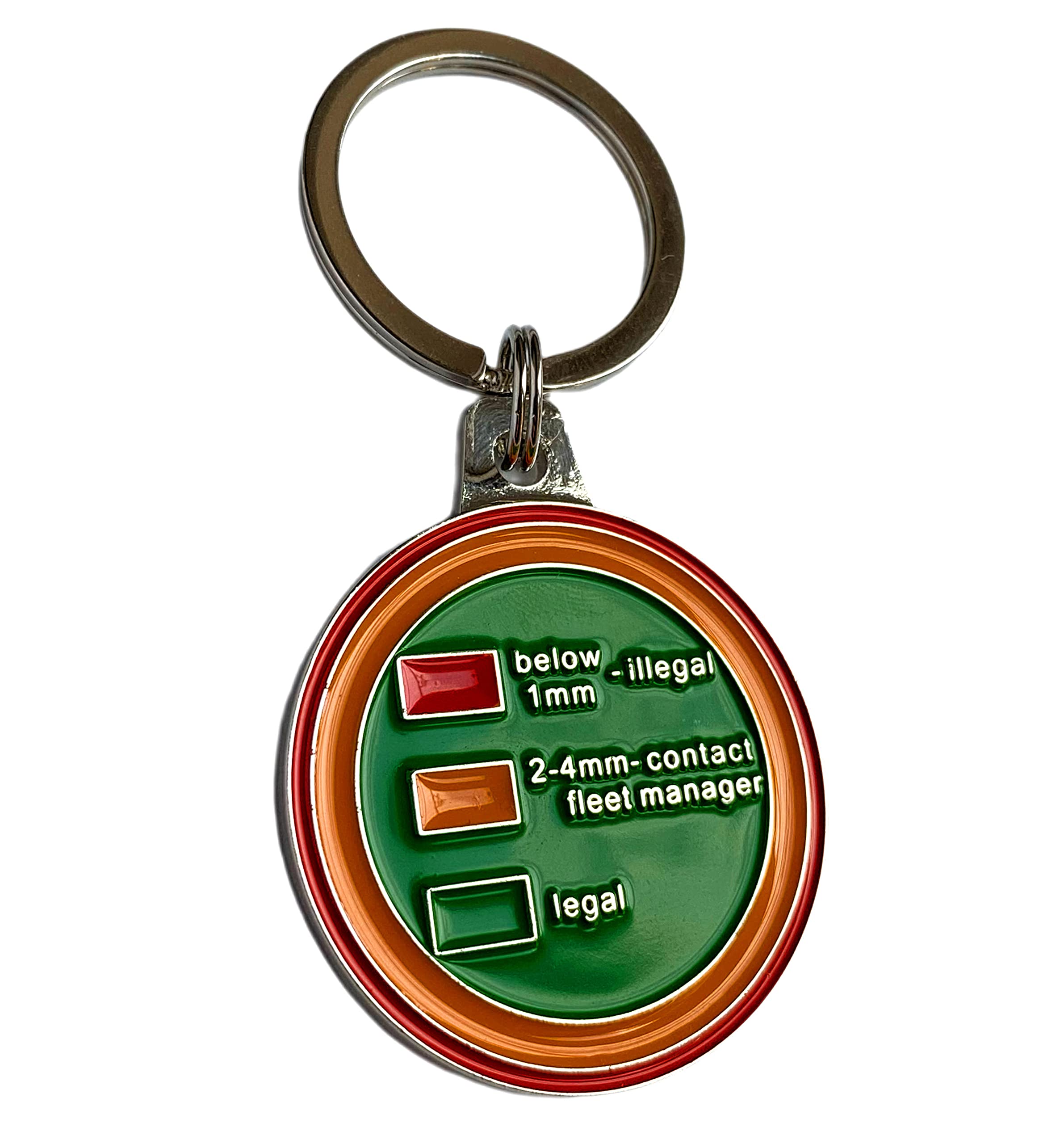 Round Tyre Tread Depth Gauge, Portable Tire Depth Measuring Tool Keychain For Car And Van, Shopping Trolley Coin Keyring - View #14