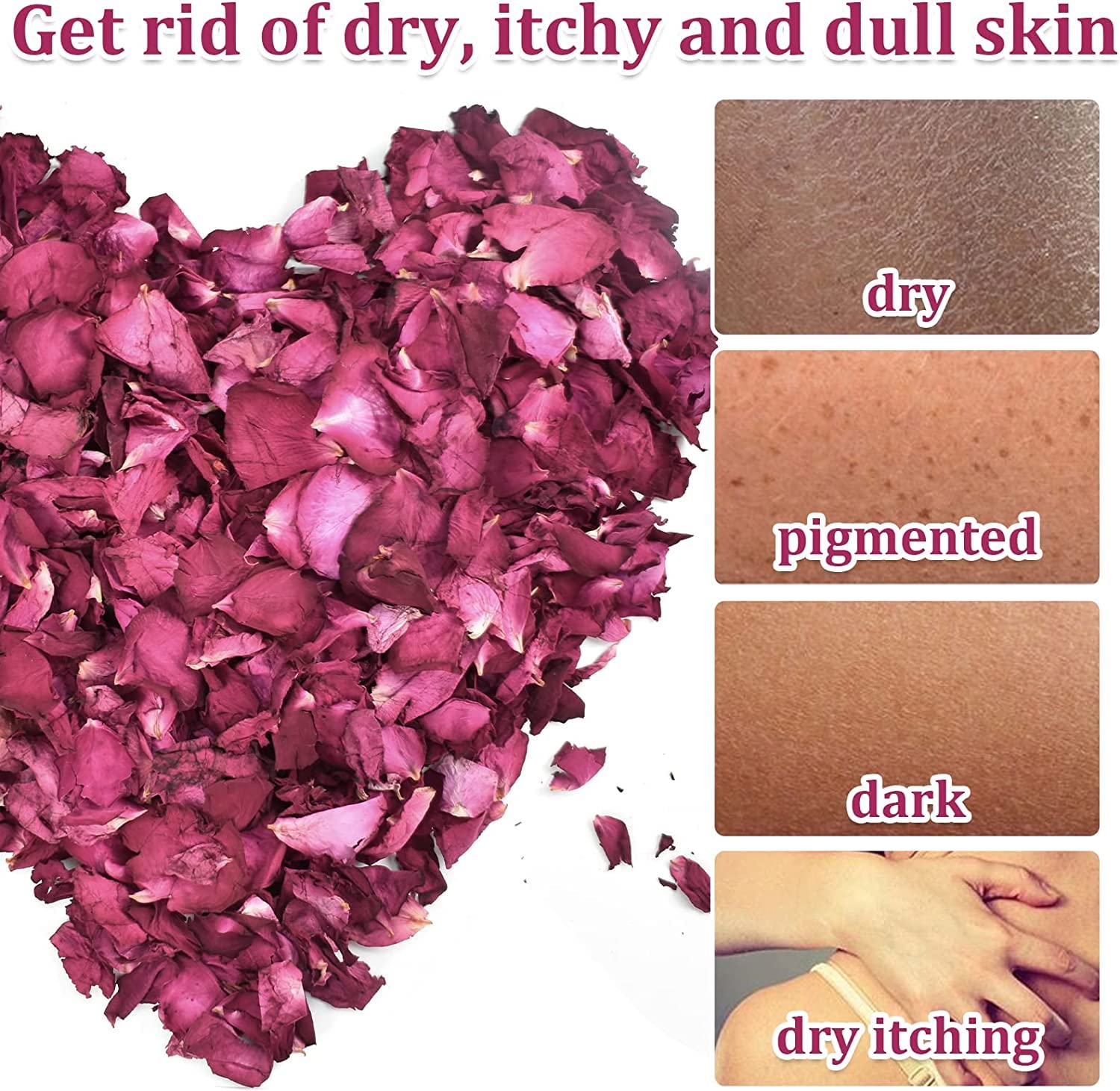 100g Pétales De Rose Séchée Naturelle Vraie Fleur Pétales De Rose Rouge Pour Bain De Pieds Bain De Corps Spa Confettis De Mariage Parfum Maison Accessoires D'Artisanat DIY