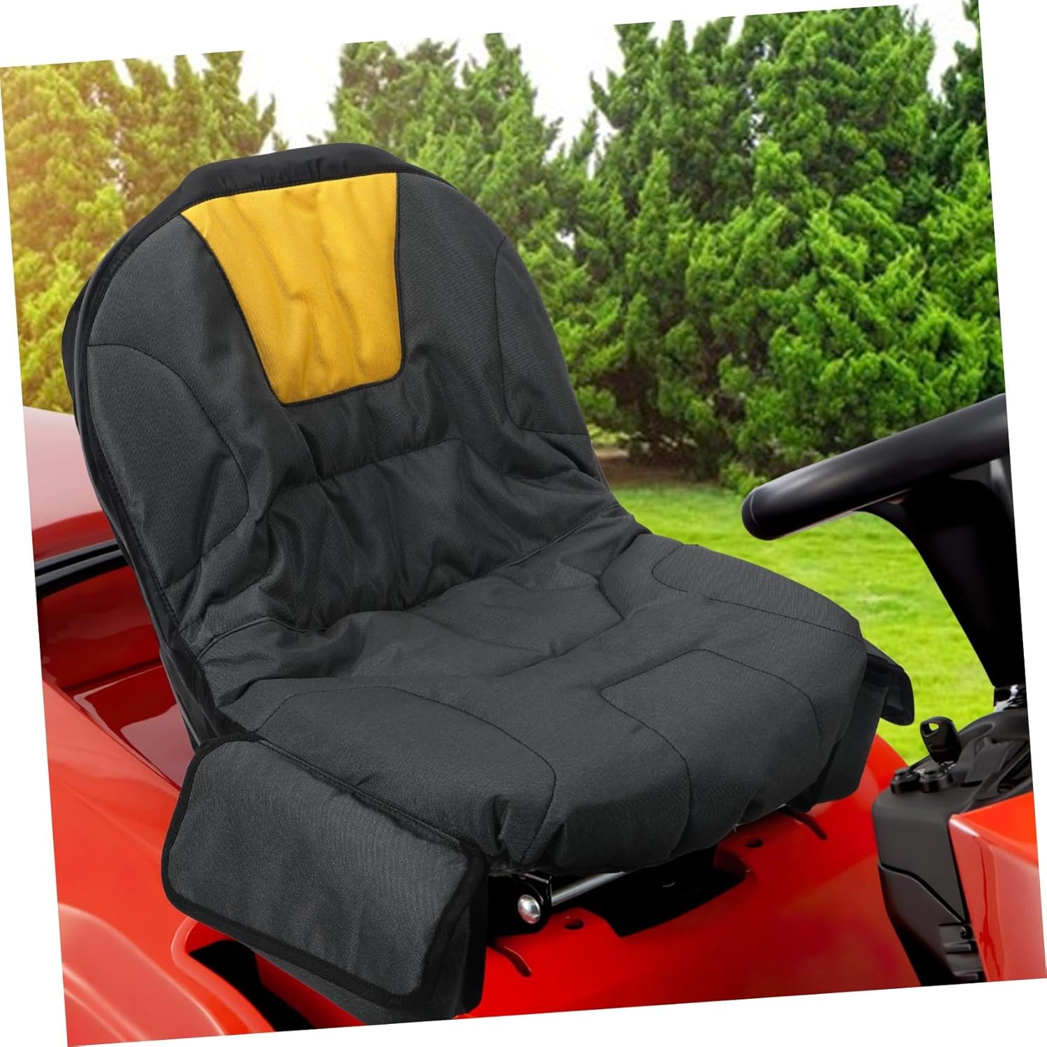 Lawn Mower Seat Covers Tractor Seat Cover Storage Uv Water Resistant Fits Armless Riding Mowers