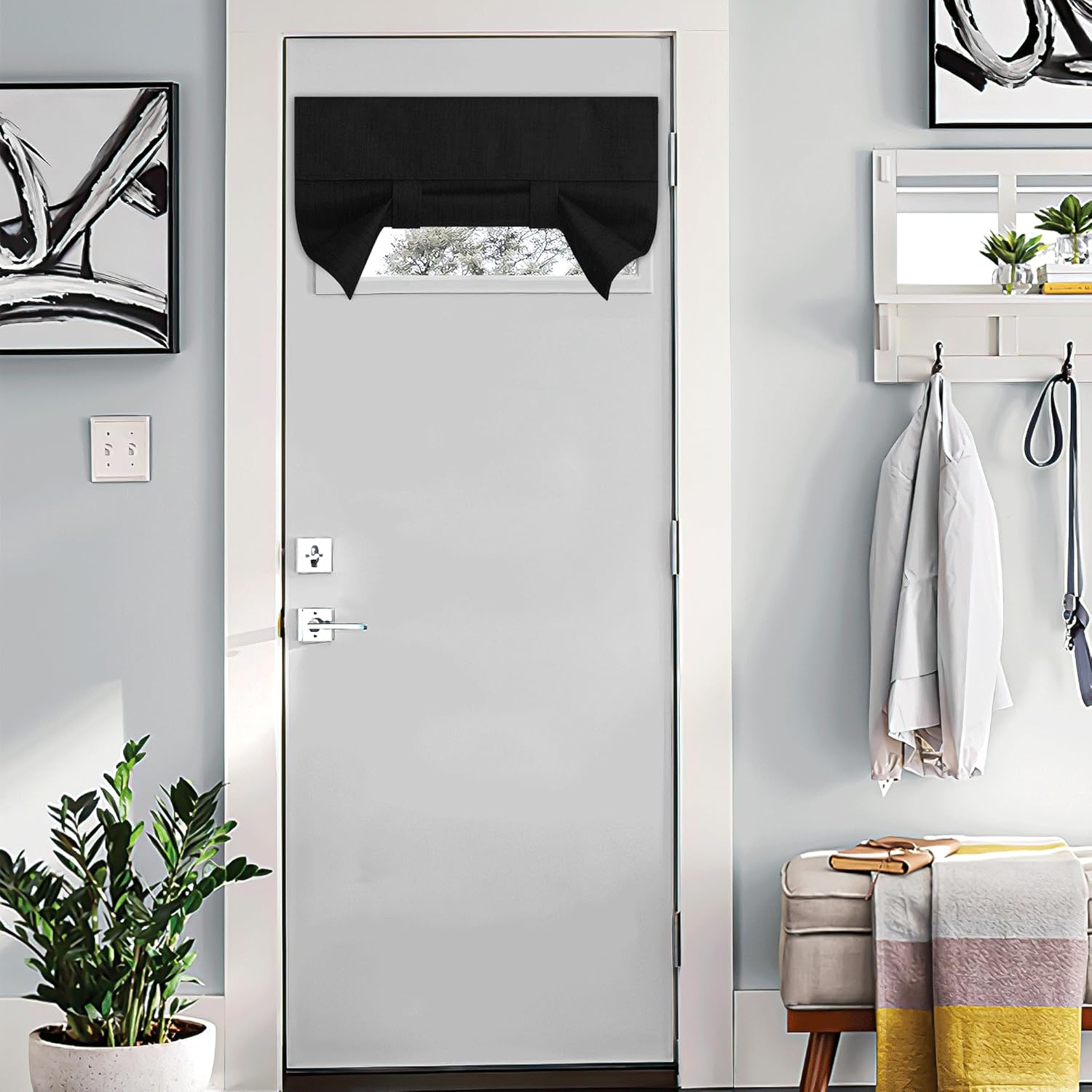 NICETOWN Door Curtains for RV Camper,100 Linen Blackout