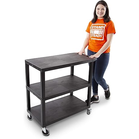 Stand Steady Tubstr 3-Shelf Utility Cart