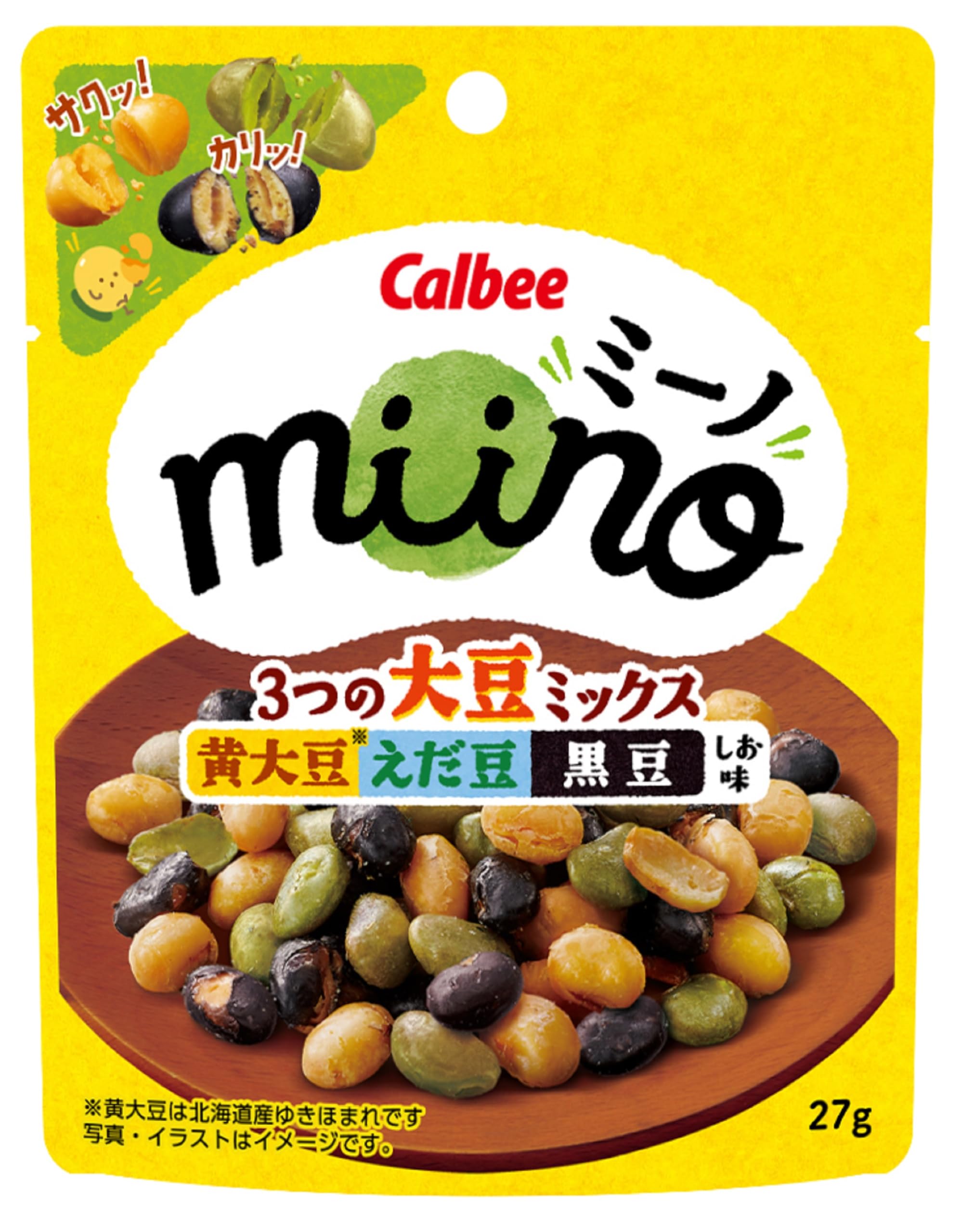 Amazon.co.jp: カルビー miino3つの大豆ミックス黄大豆えだ豆