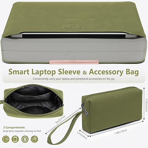 Miniatura 10 de HYZUO Funda para laptop de 15 pulgadas con función de soporte, compatible con MacBook Pro 15 A1990 A1707 2019-2016, MacBook Air 15 M2 A2941