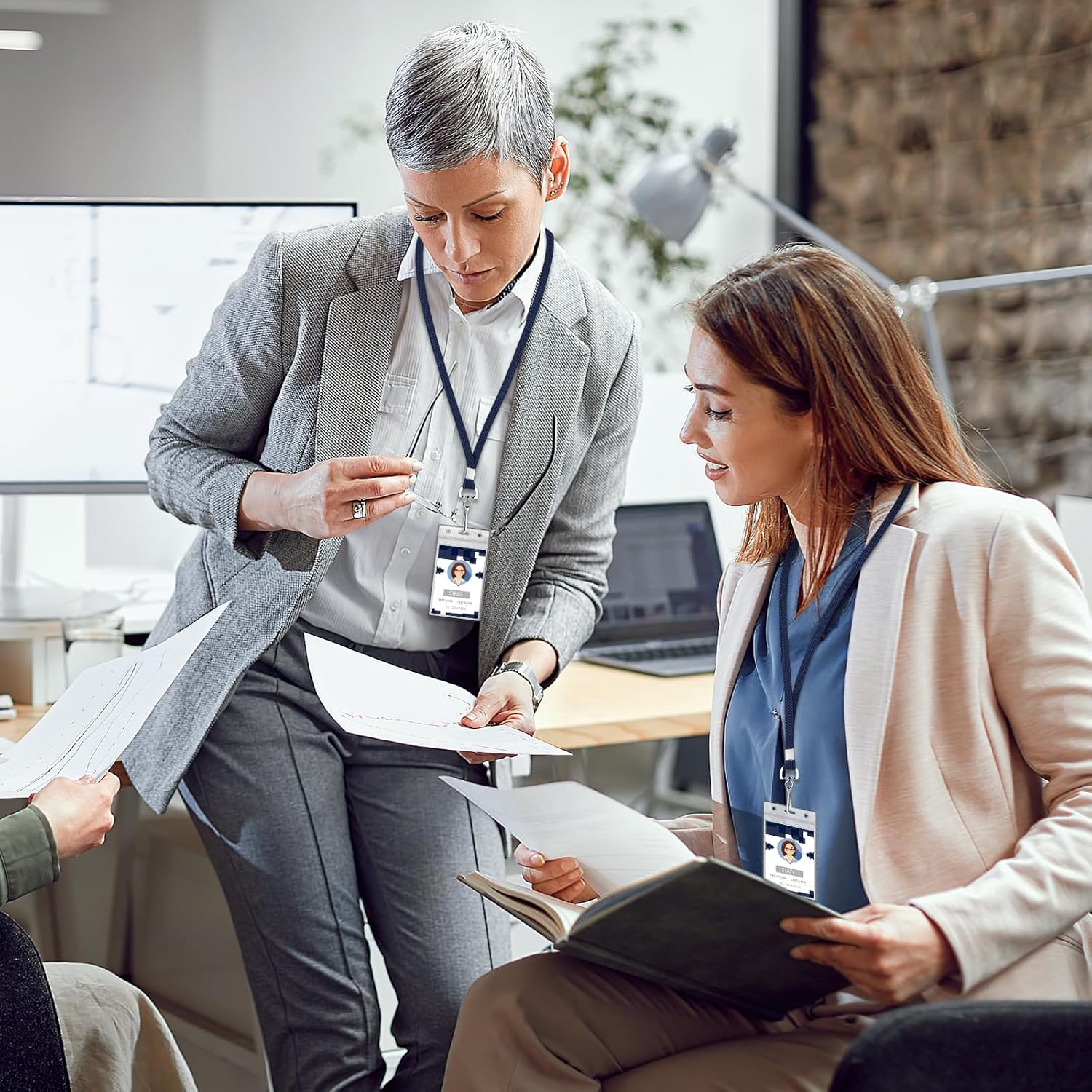 koorito 50 Pcs Badge Lanyards Flat Lanyards for ID Badges Bulk lanyard with Swivel J Hook Clip for Office Worker, Student, Teacher (Deep Blue) - Image 6