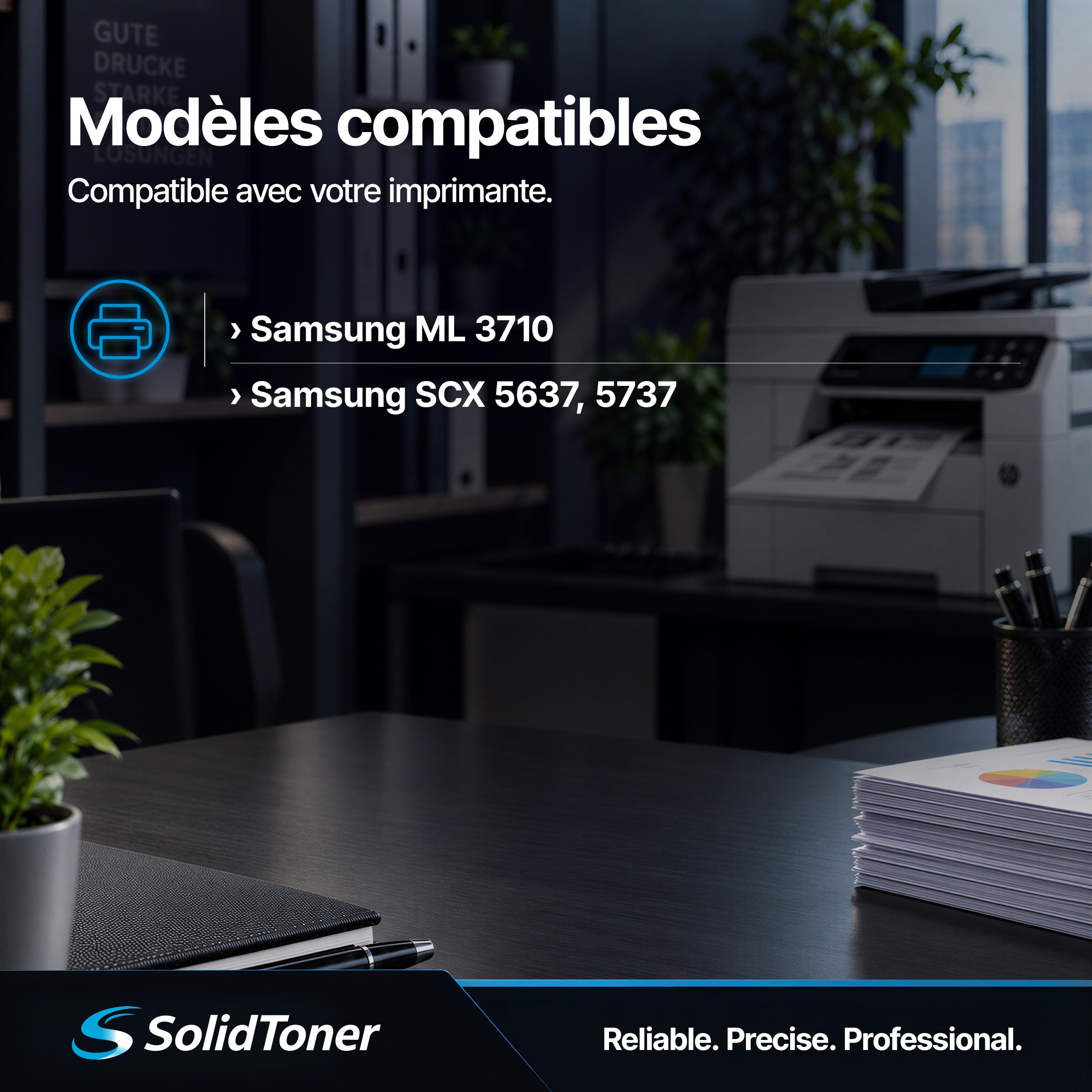 Cartouche de Toner Noir 10 000 Pages remplace Samsung MLT-D205E