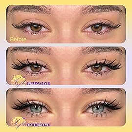 Wispy Lash Clusters Manga Eyelash Clusters Wispy Cat Eye Lashes D-Curly Cluster Eyelash Extensions with Bottom Lashes Fairy Cluster Lashes 140Pcs Natural DIY Lash Extension by JIMIRE