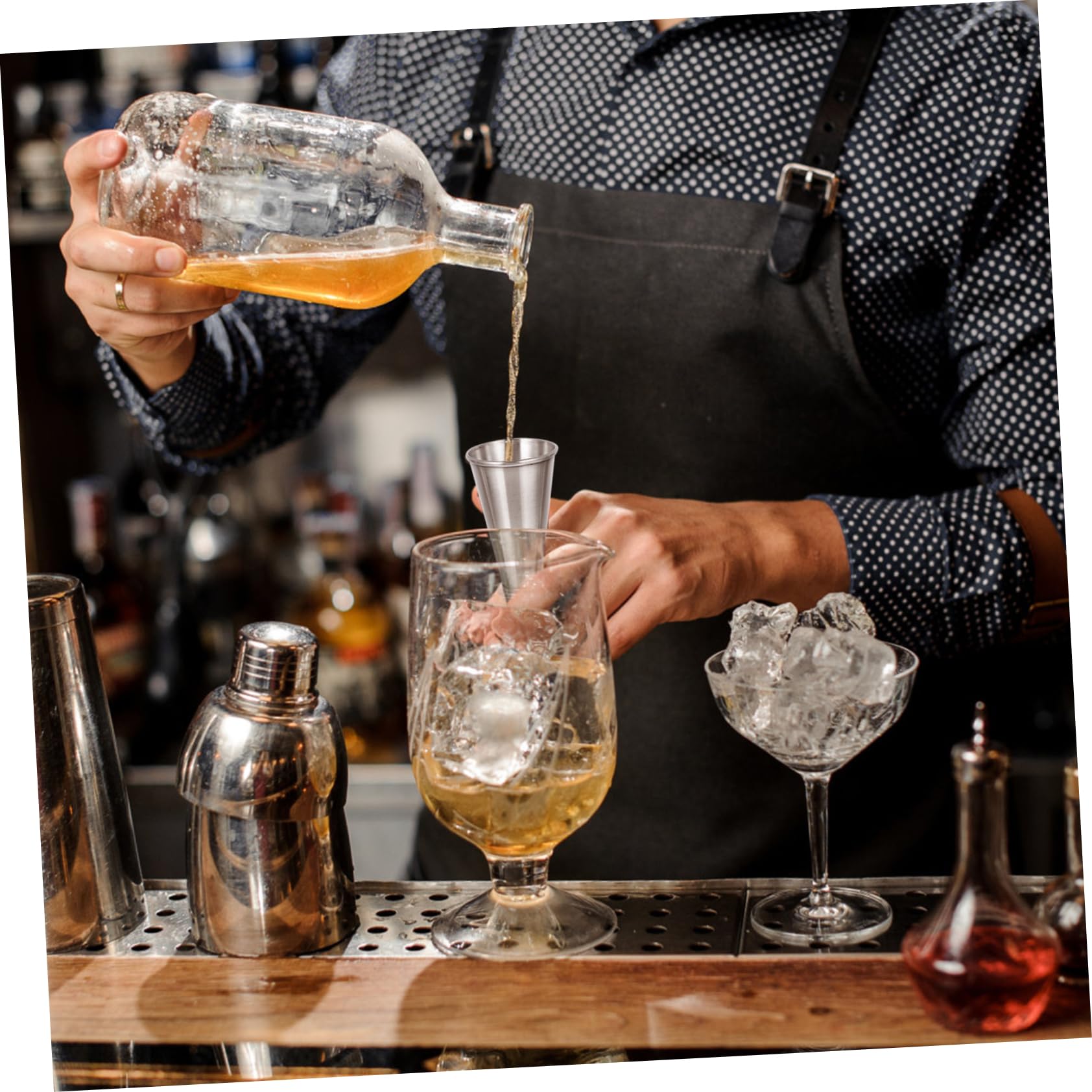 Cabilock 3Pcs Stainless Steel Double Jigger Measuring Cups Bartending Tools for Professional and Home Use for Cocktails and Mixed Drinks