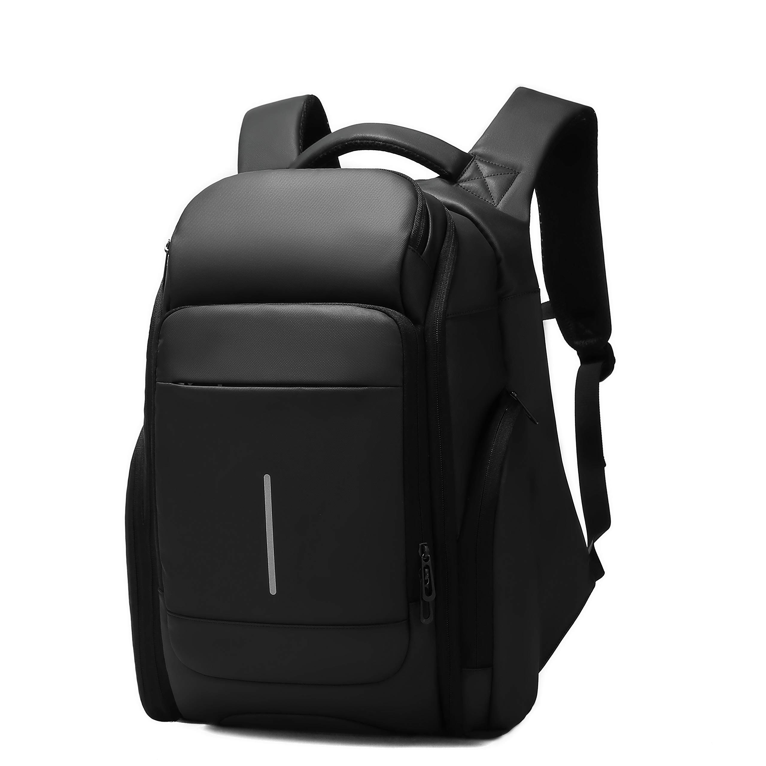 Eurcool Laptop Backpack for Men,15.6 inch Travel Business Anti-theft Black Bag,Waterproof Hiking Camping Rucksack