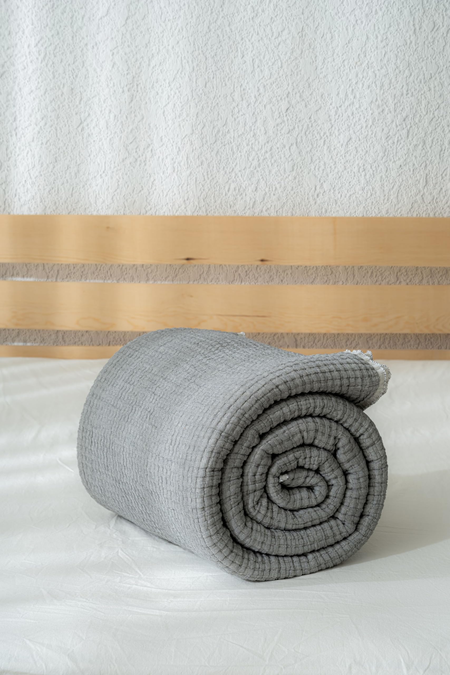 RAYME TEKSTİL - Müslin 7 Katlı Lira Serisi Yorgan Çift Kişilik 240x260cm (Çift Taraflı) (Siyah-Gri, Battal Boy 240x260 cm)