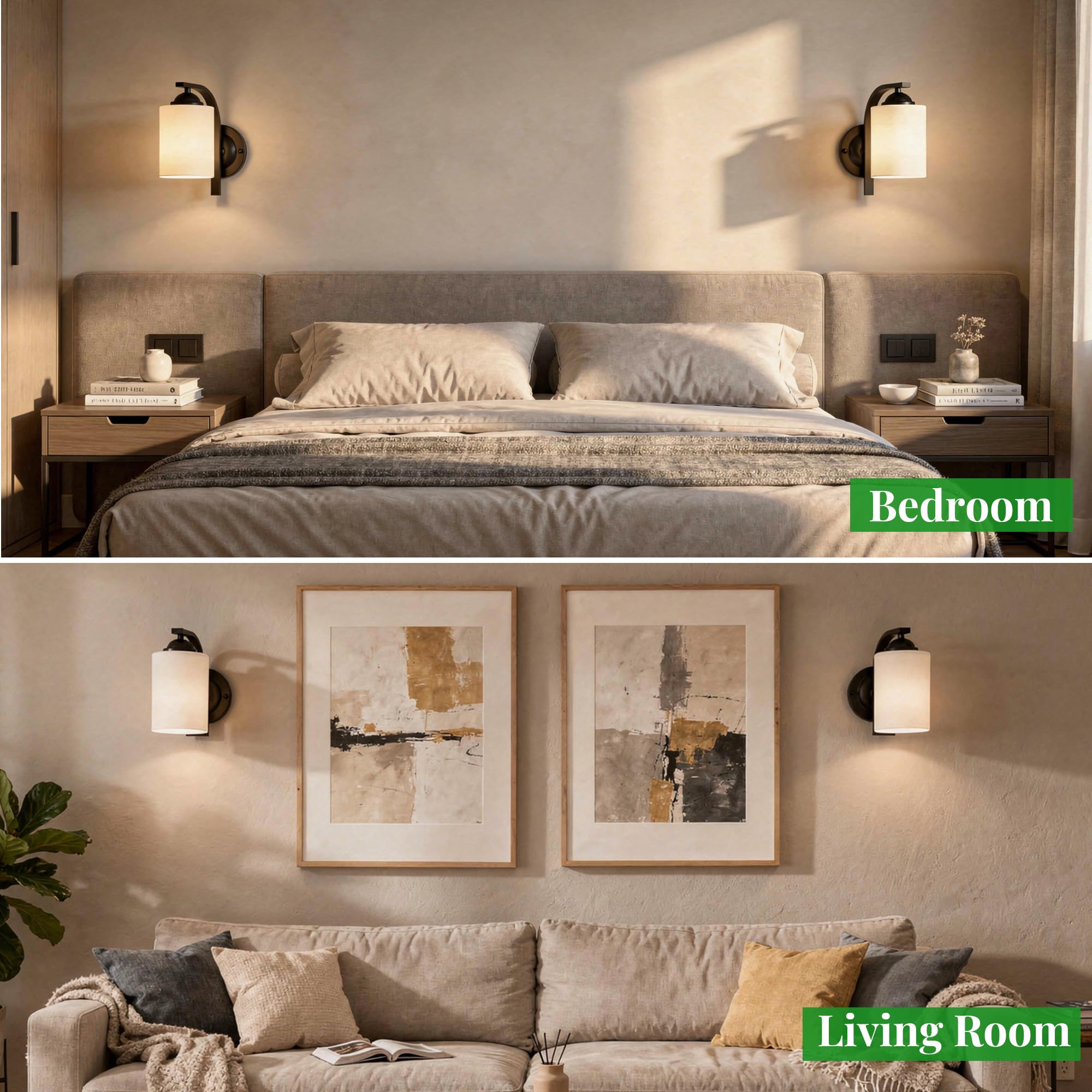 Best Bathroom Wall Sconce Picks for 2026 5 Phaosio 2-Pack Wall Sconces for Bedroom and Bathroom, Matte Black Farmhouse Wall — product photo