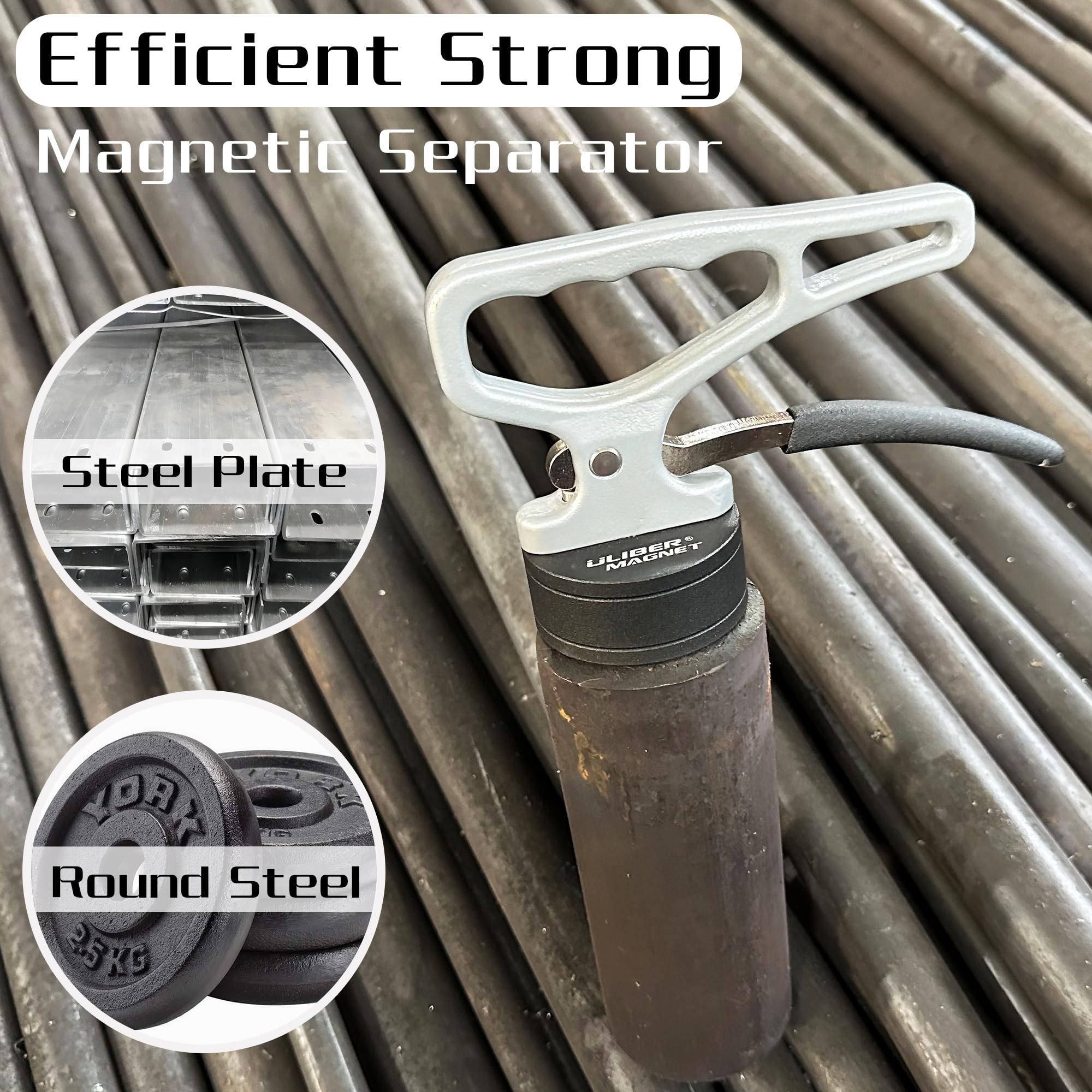 ULIBERMAGNET Forte strumento di pickup magnetico, sollevamento rapido, raccoglitore portatile per piastra di ferro e acciaio